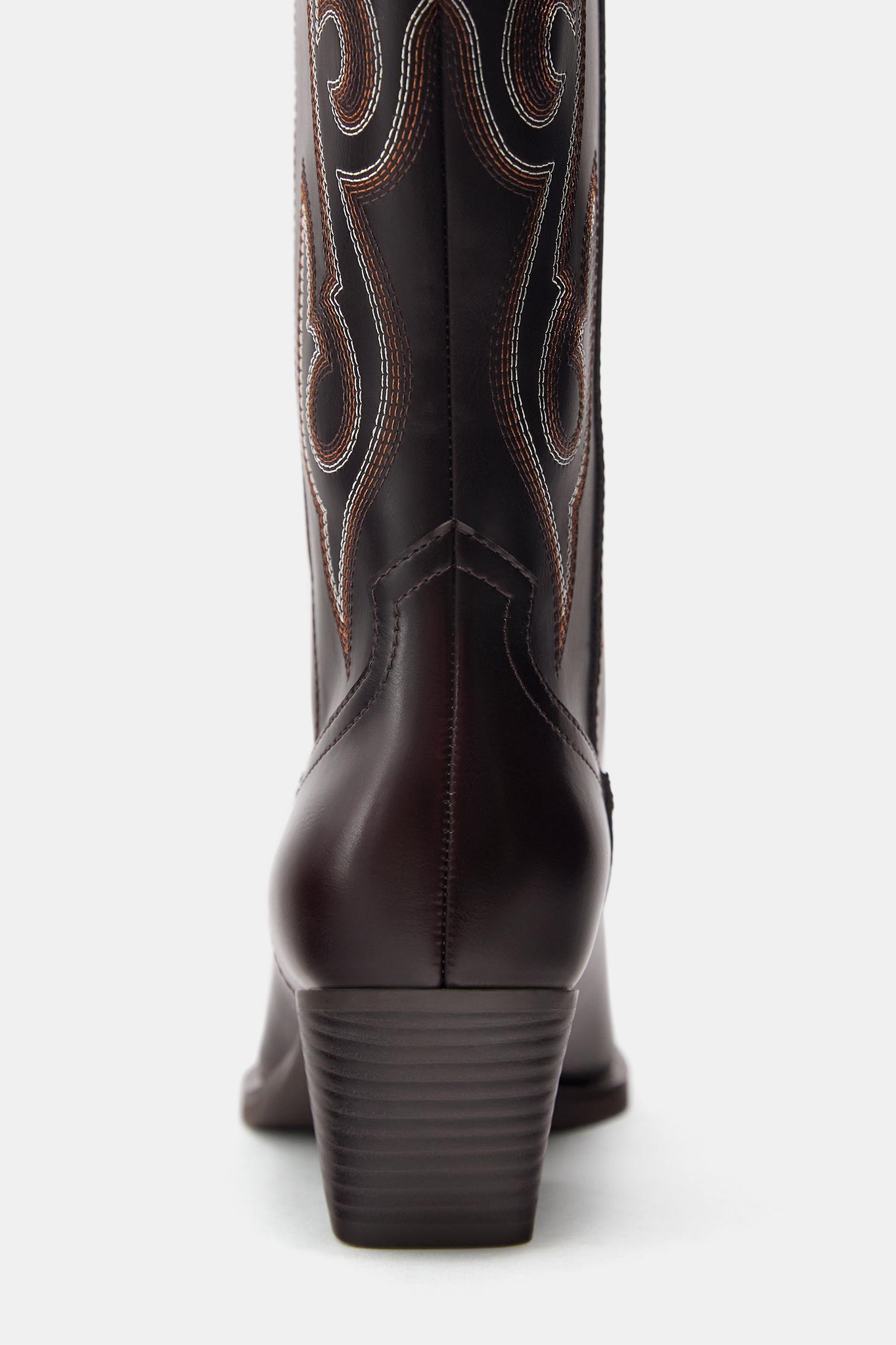 cowboy boots — Maroon (alternate view)