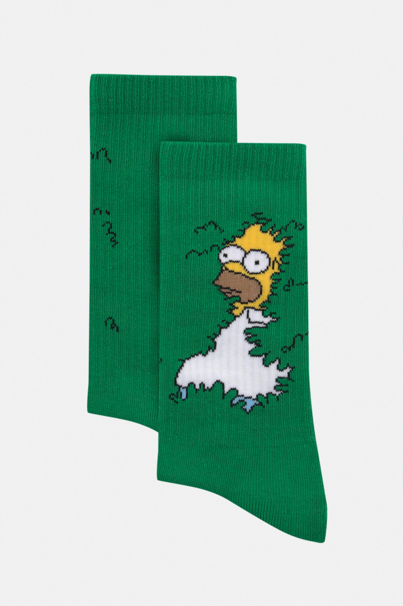Homer Simpson long socks — Green