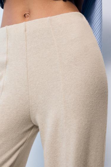 Soft touch wide-leg trousers — Ecru 4