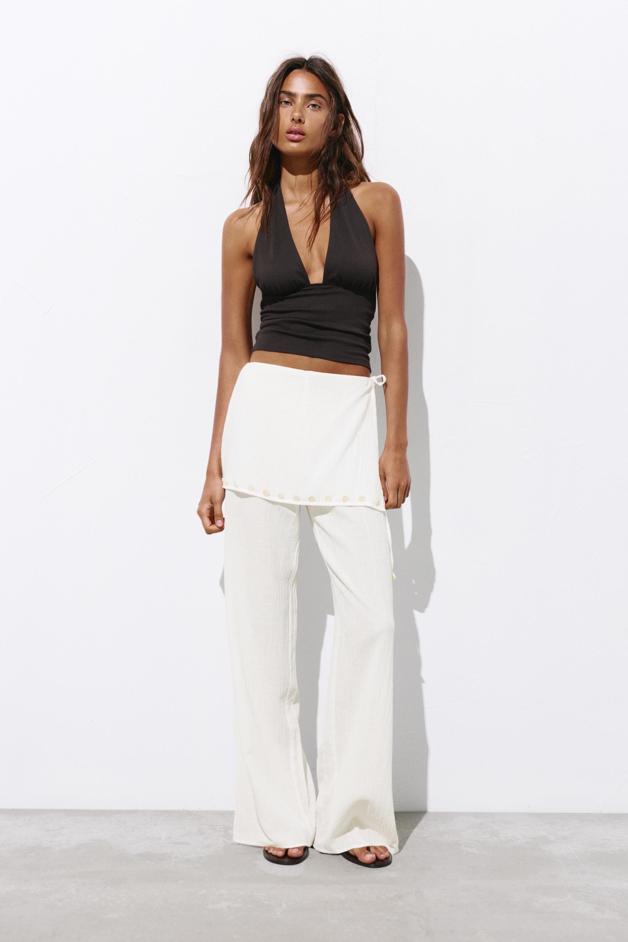 Flowy sarong trousers — Vanilla