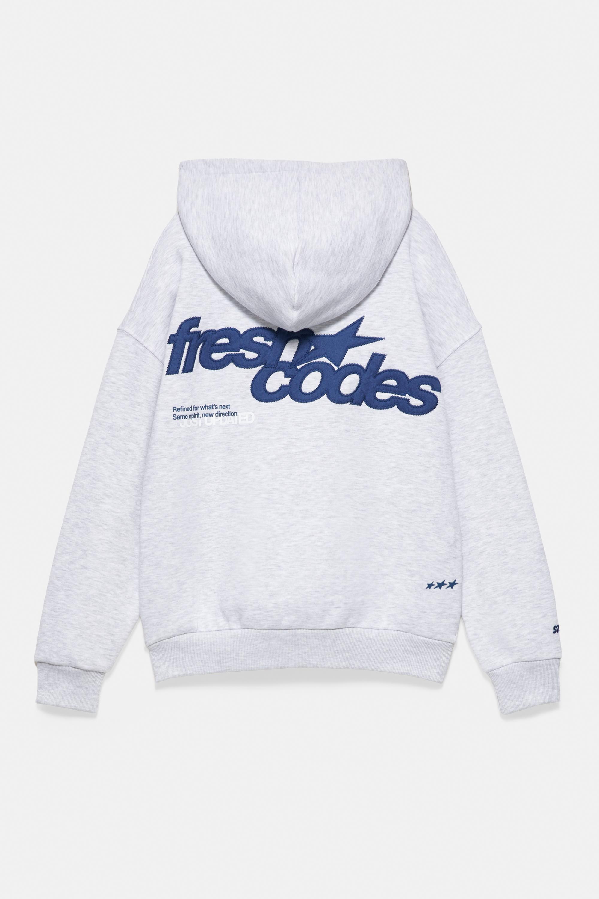 Fresh codes hoodie — Grey marl