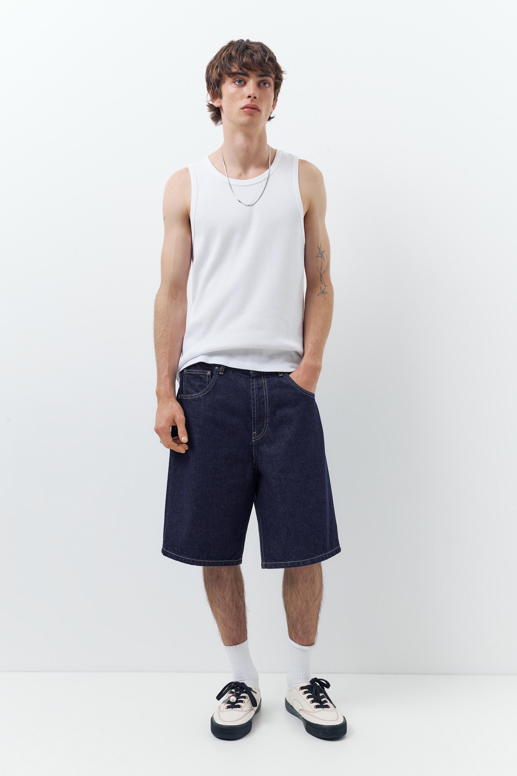 Baggy denim bermuda şort - Görsel 92