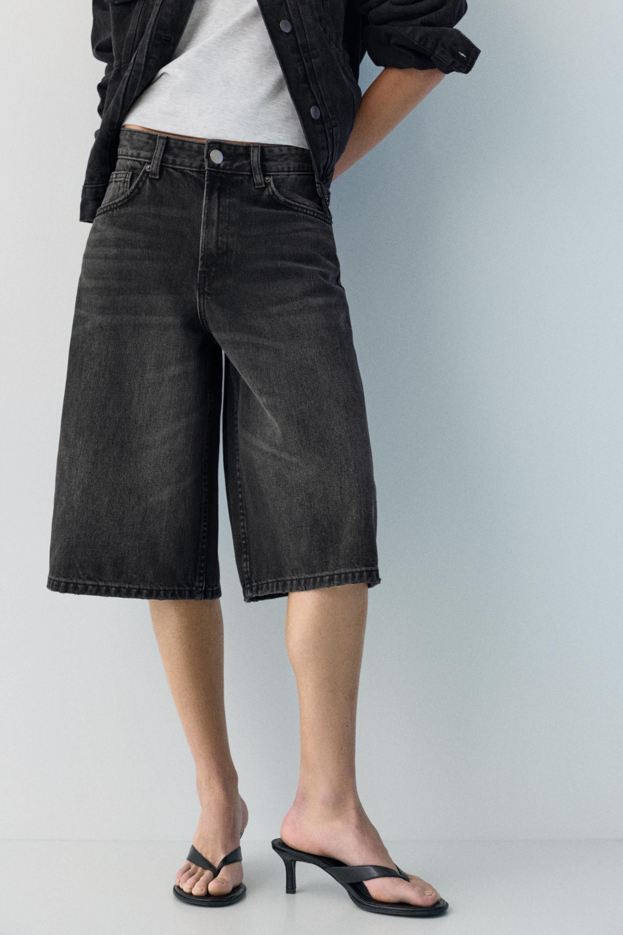 Düşük bel denim şort - Görsel 69