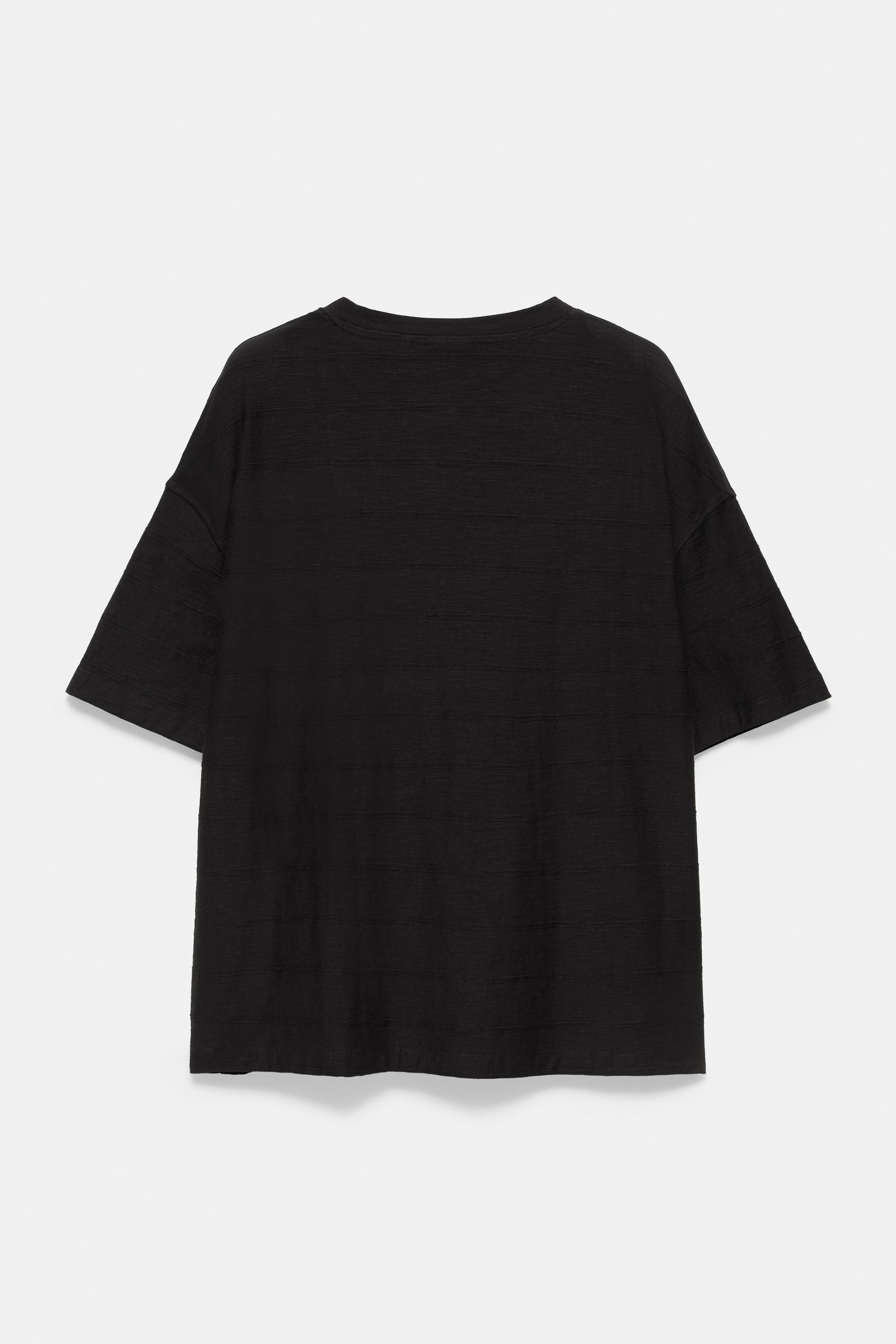 Boxy kesim dokulu t-shirt - Görsel 2