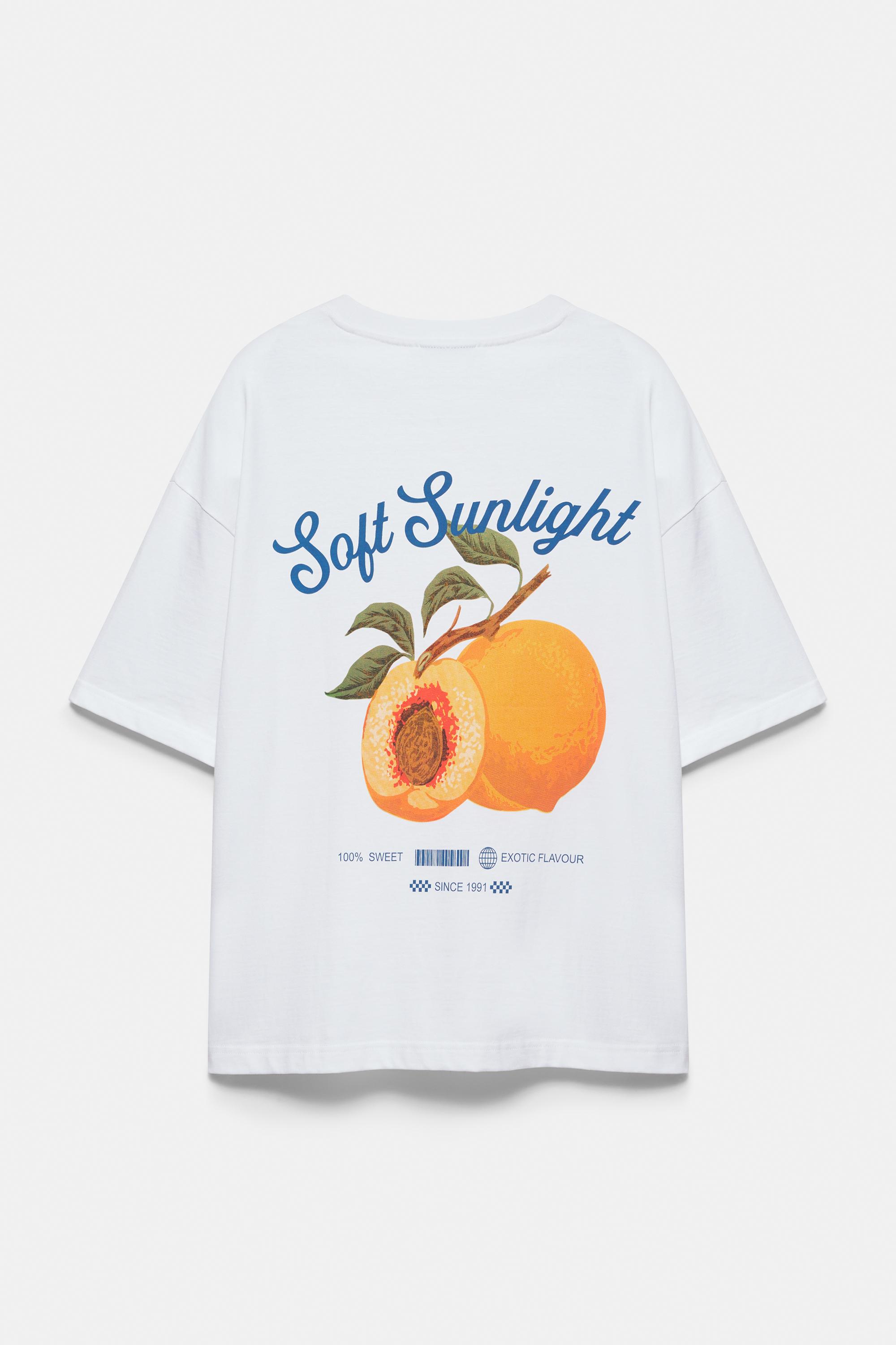 STWD peach graphic T-shirt — White