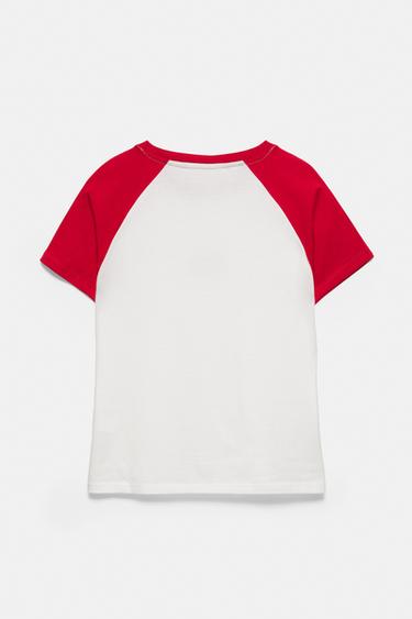Dickies contrast sleeve T-shirt — Red 5