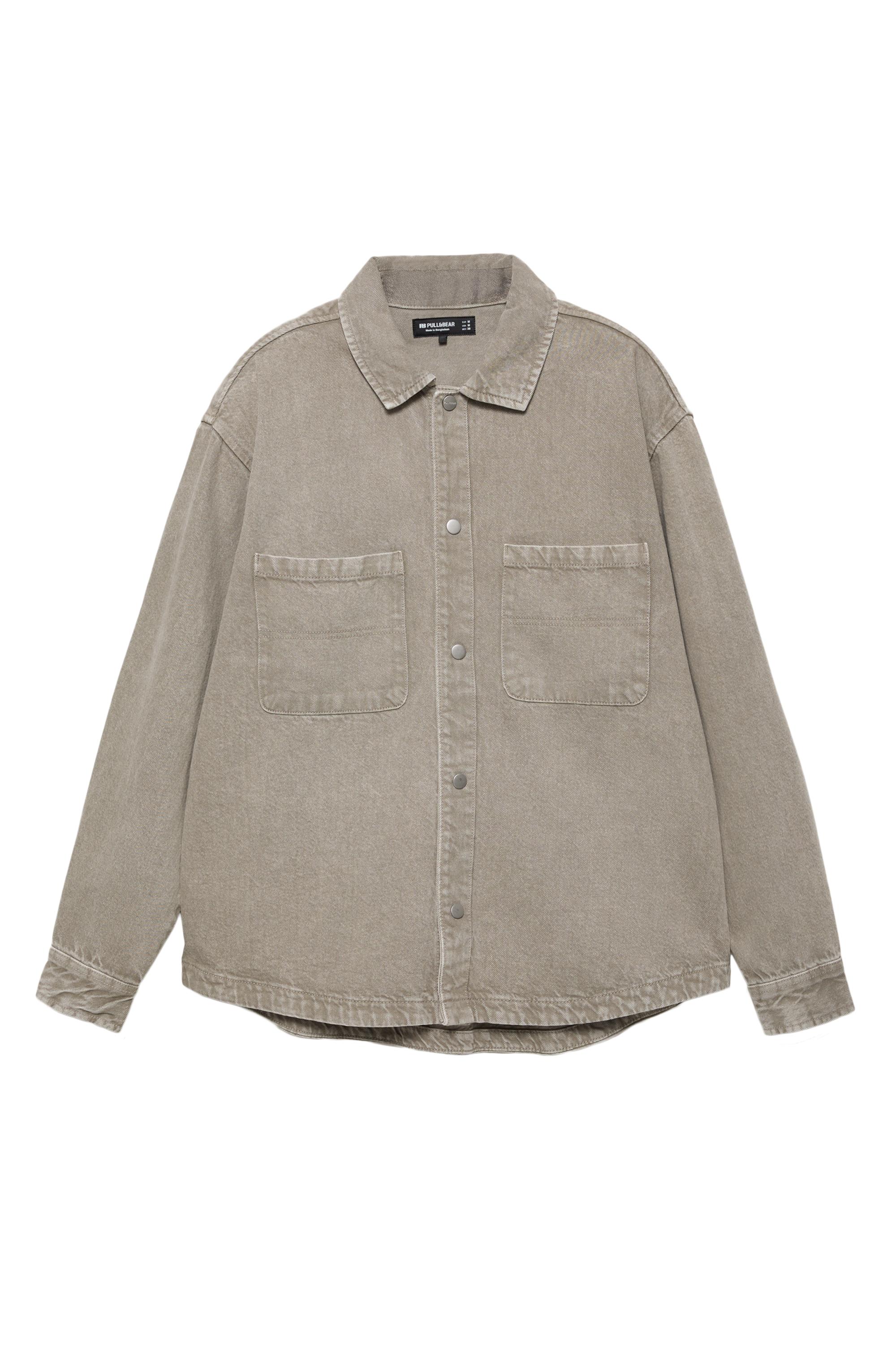 Soluk görünümlü jean gömlek - Görsel 9