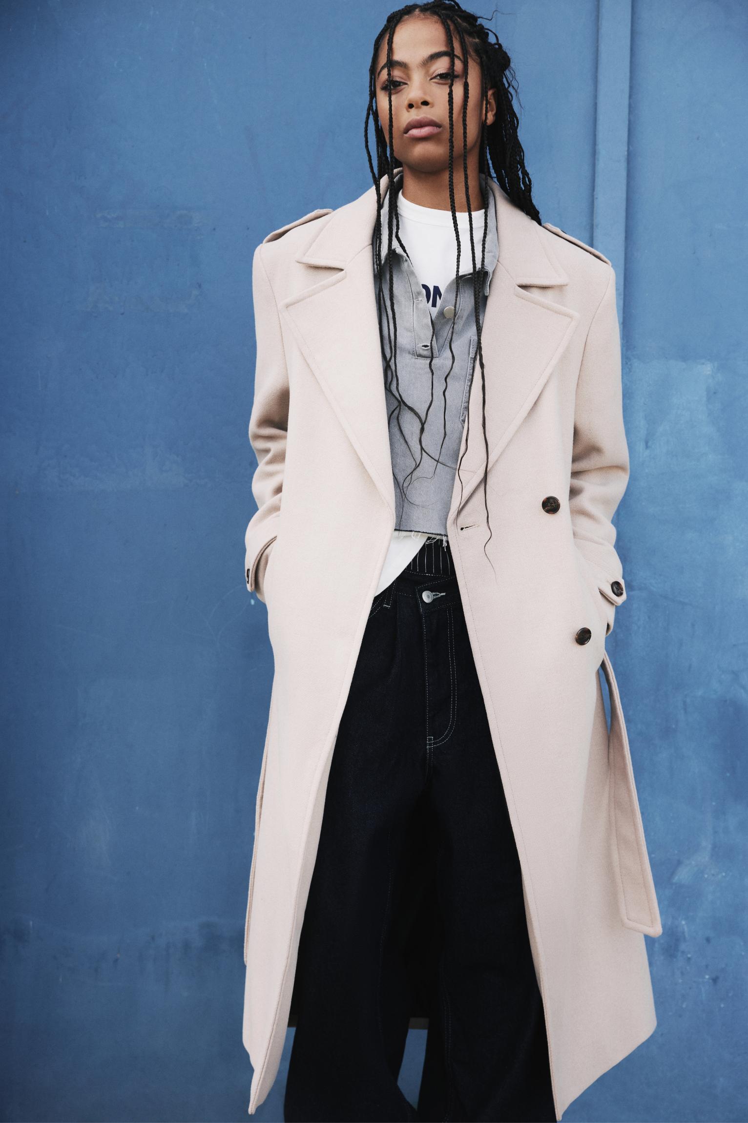 Pull and bear trench best sale