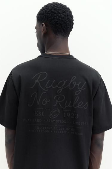 Regular fit embroidered T-shirt — Black 5