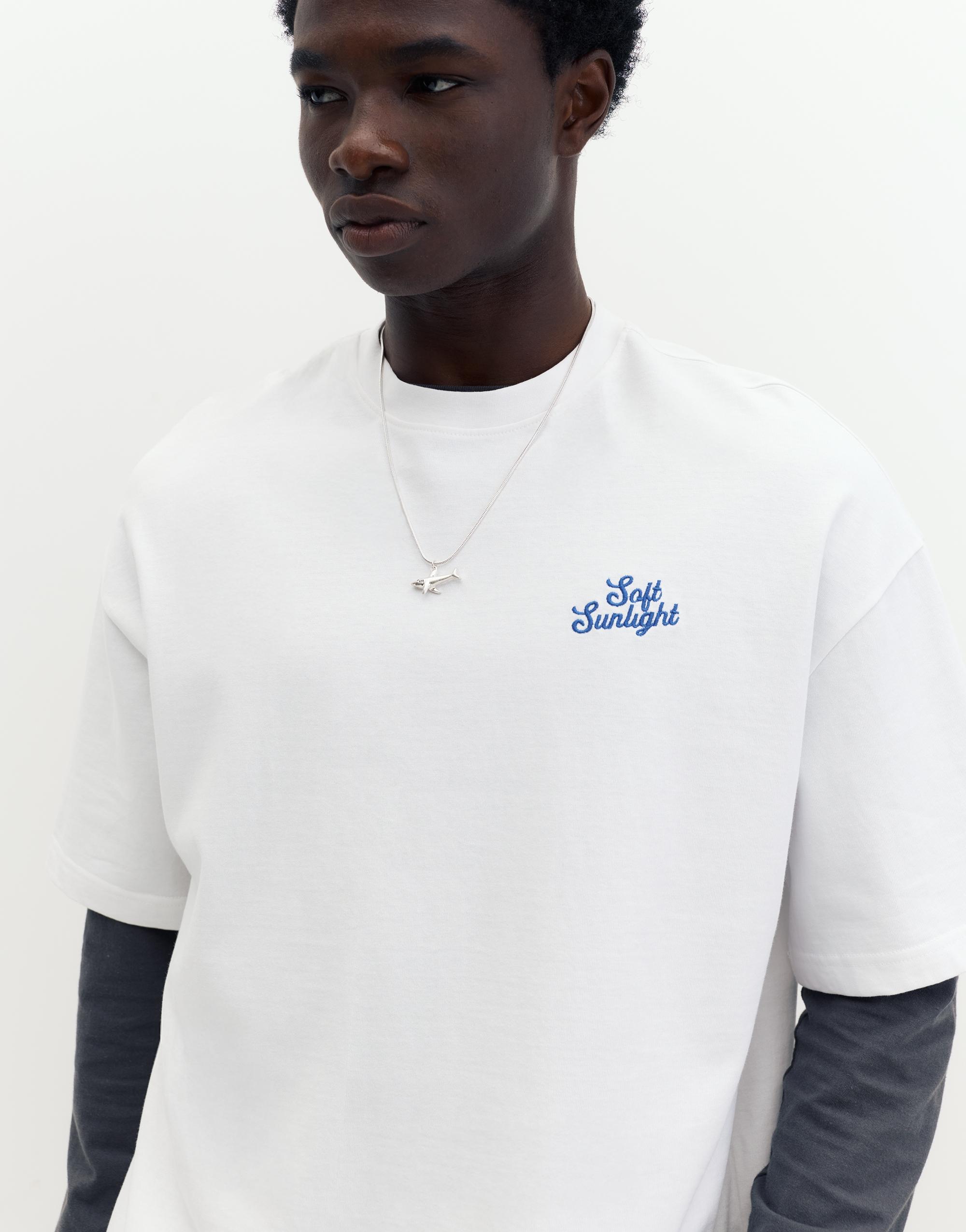 STWD peach graphic T-shirt — White