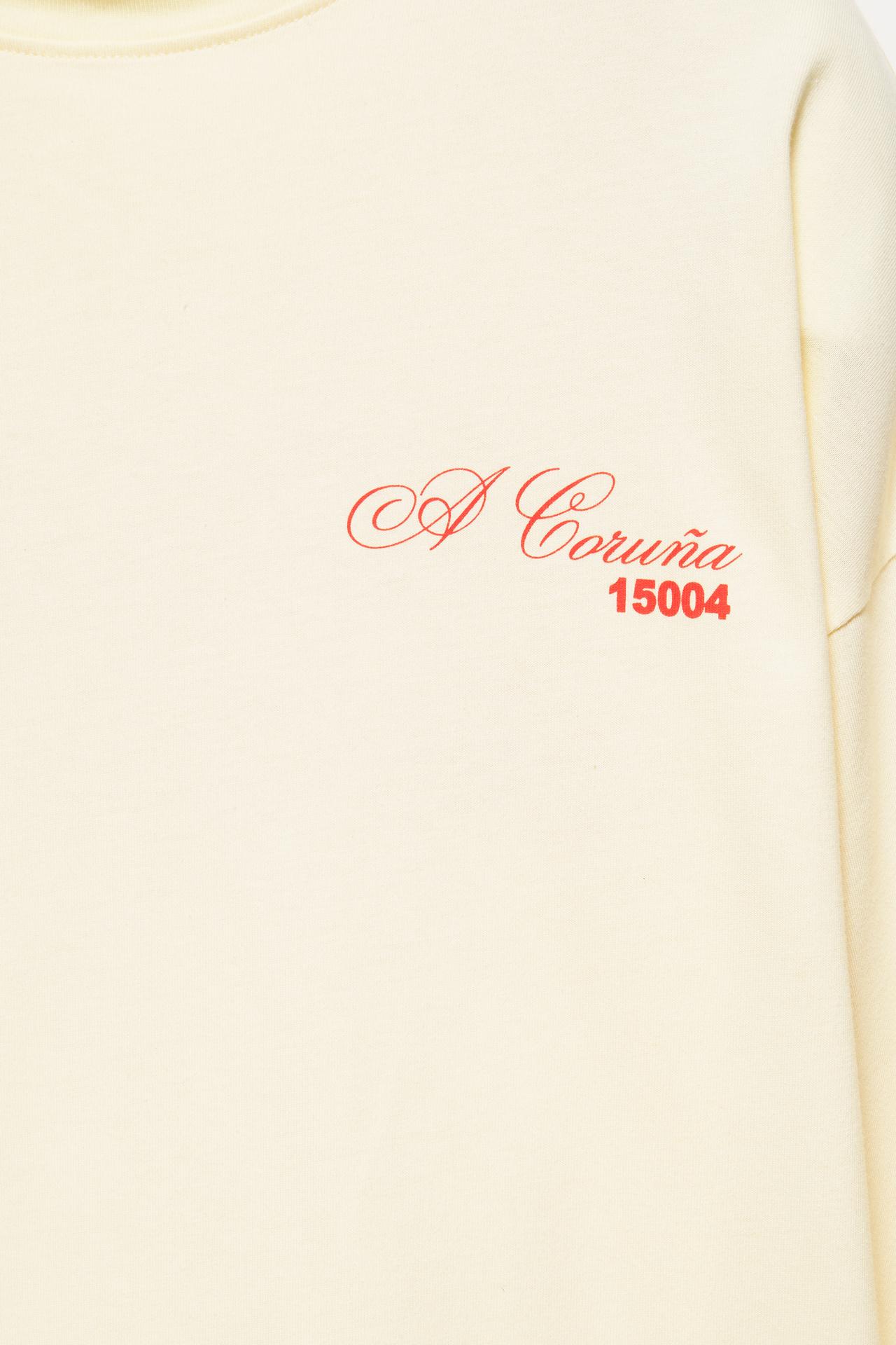 Yellow A Coruña T-shirt — Pale yellow