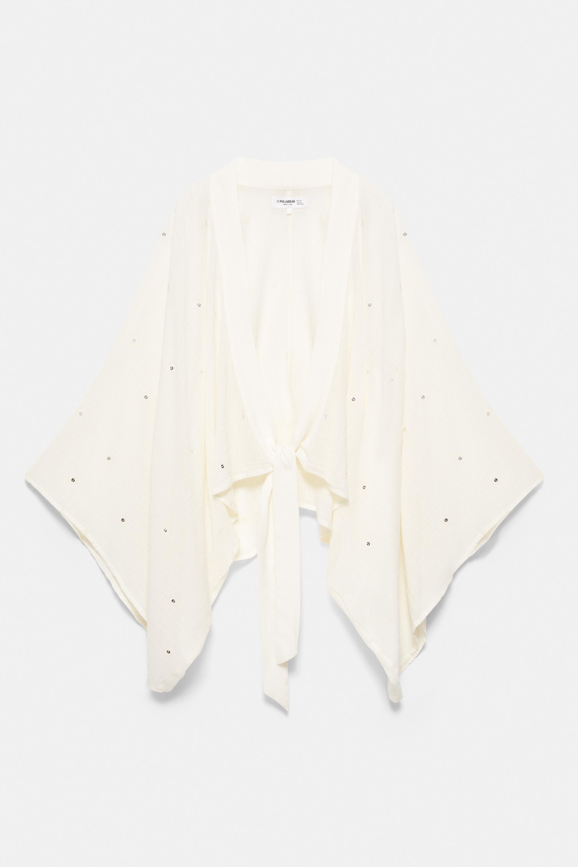 Mirror detail kimono — Beige
