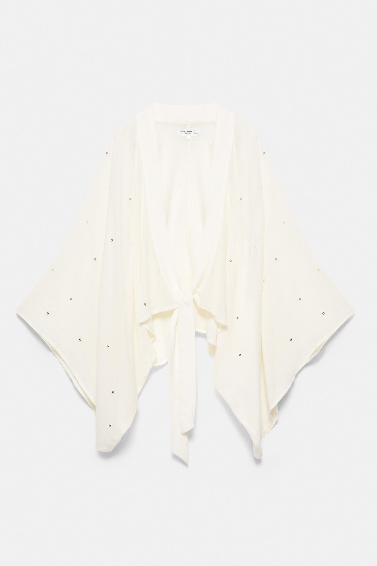Mirror-detail tunic — Beige