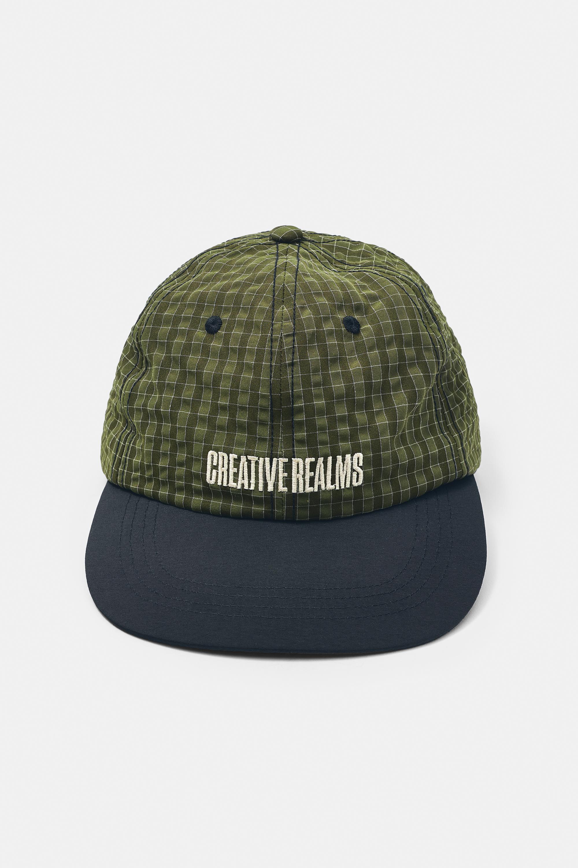 Ripstop cap with embroidery — Medium green