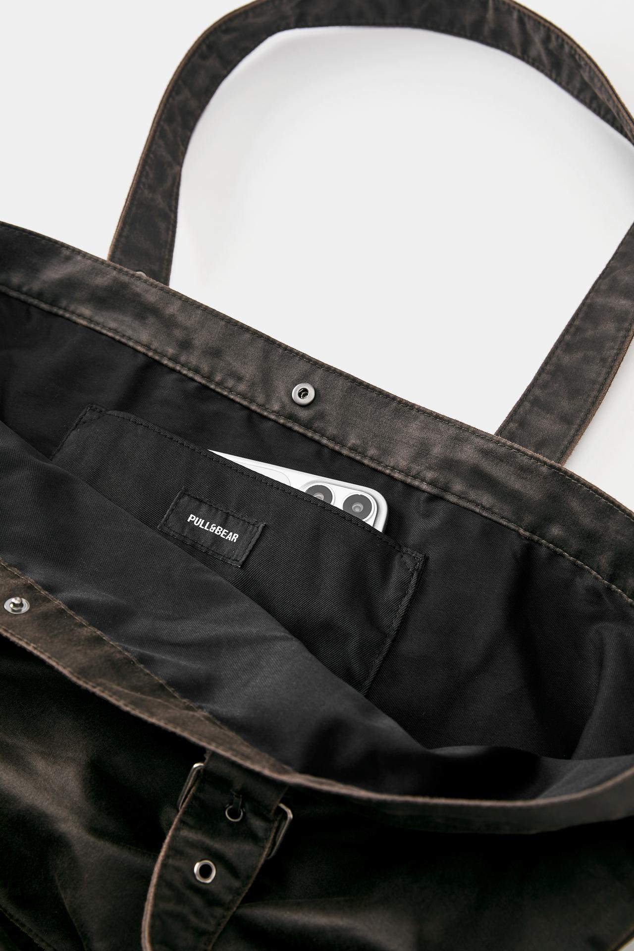 Waxed suede shopper bag — 1-707