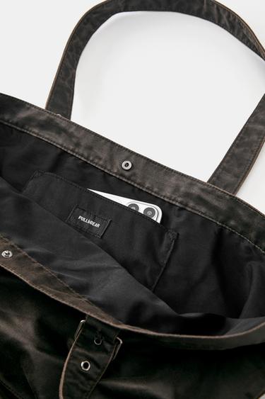 Waxed suede shopper bag — 1-707 5