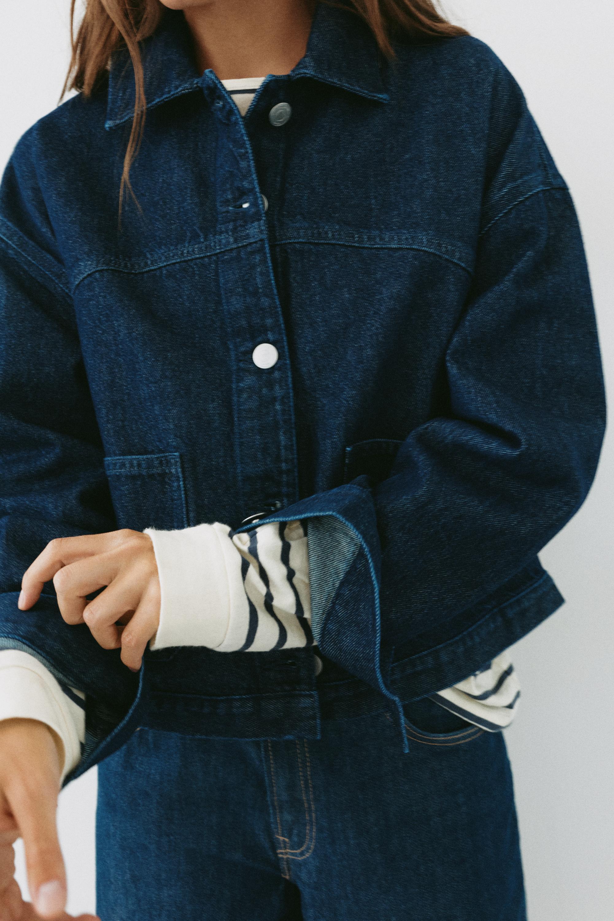 Boxy denim overshirt — Navy
