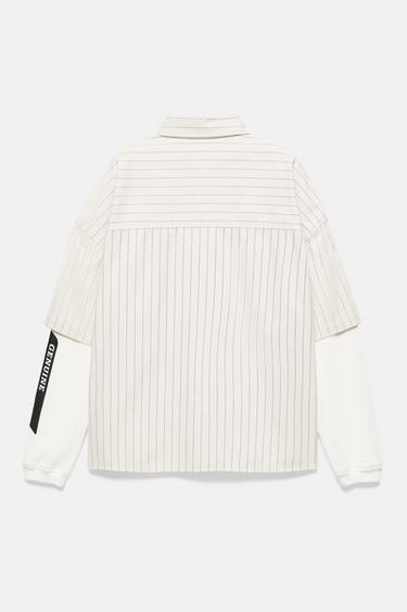 Dickies striped double sleeve shirt — Vanilla 7