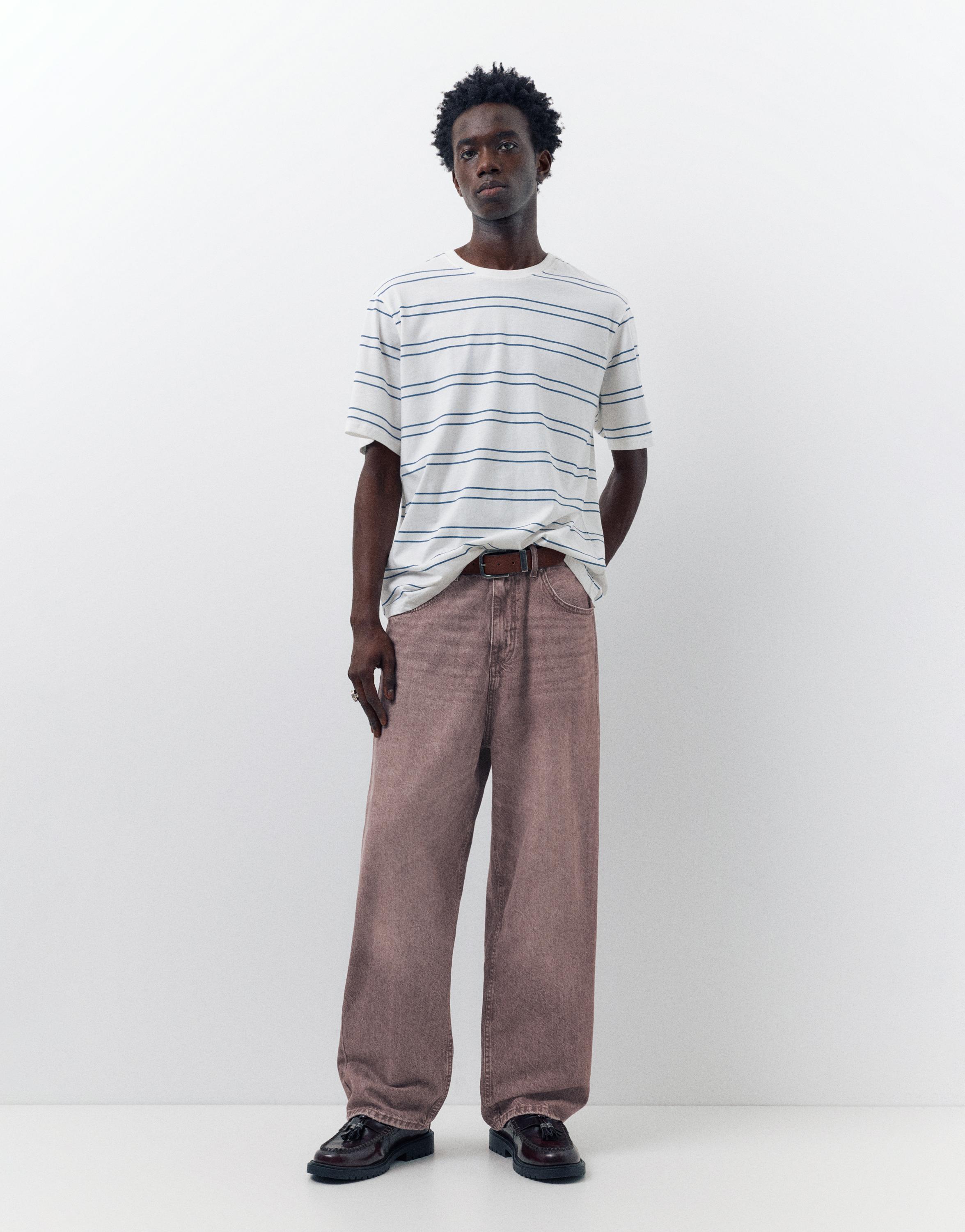 Relaxed fit baggy jeans — Fuchsia