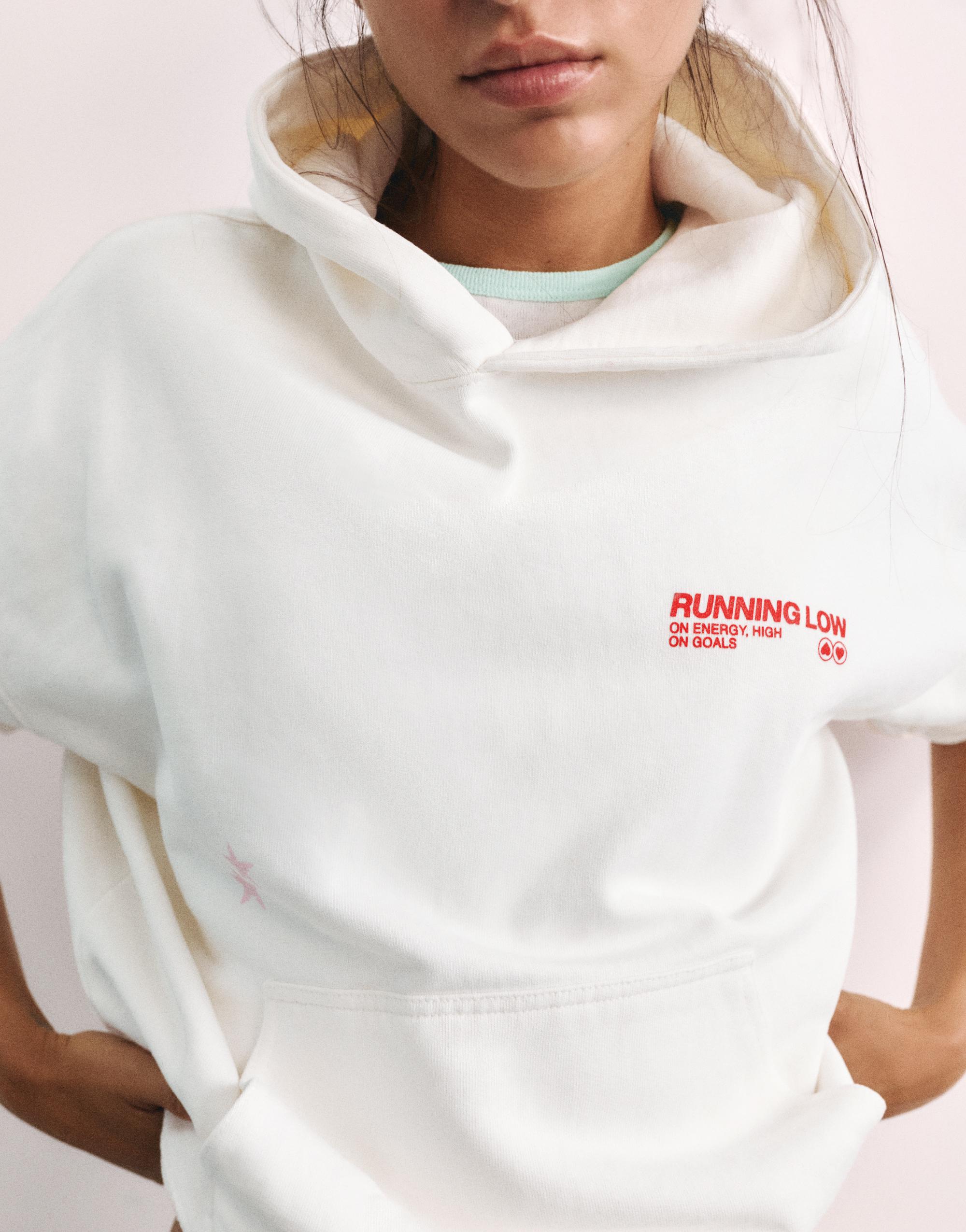 Running graphic hoodie — Ice