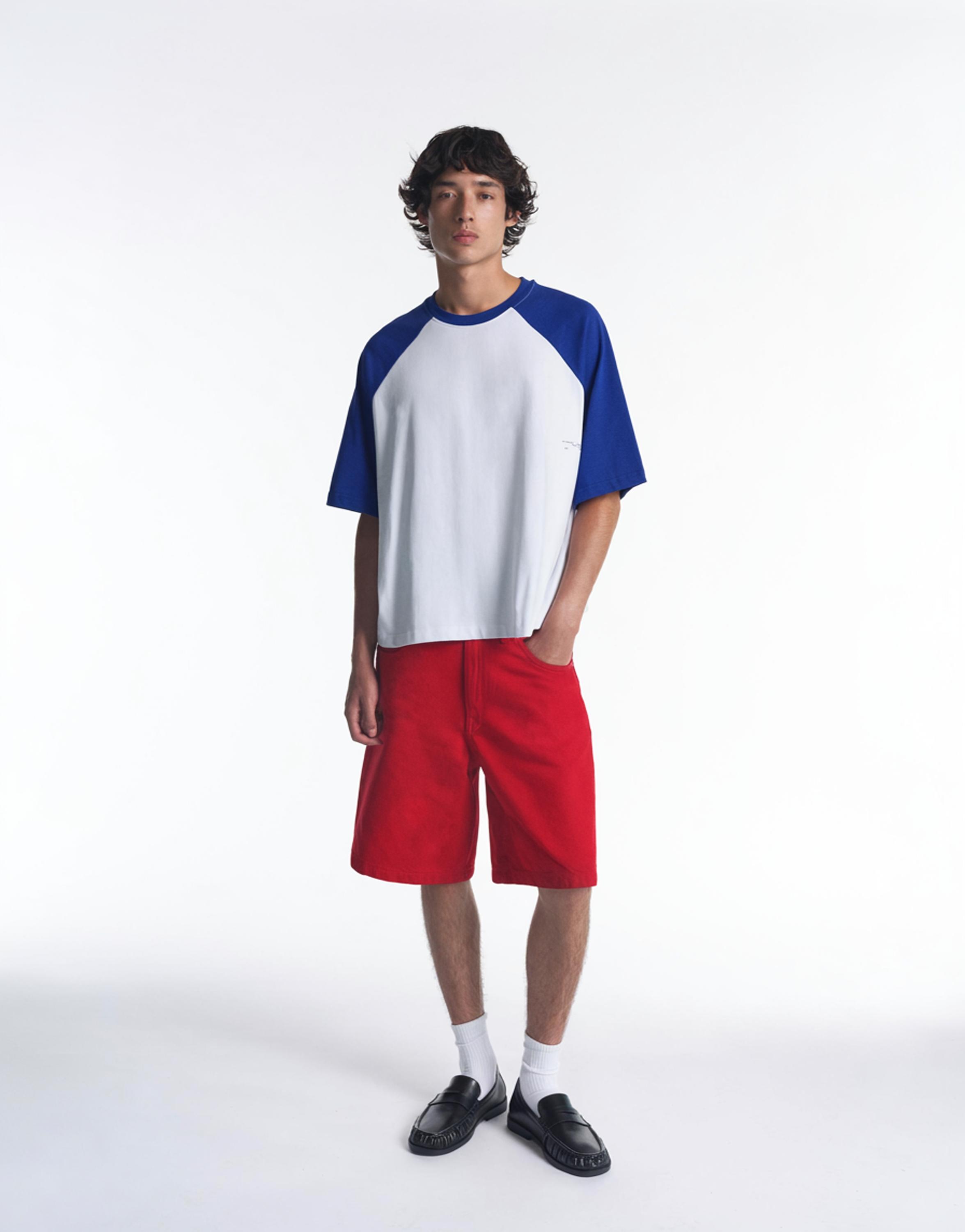 STWD raglan sleeve T-shirt — Deep blue