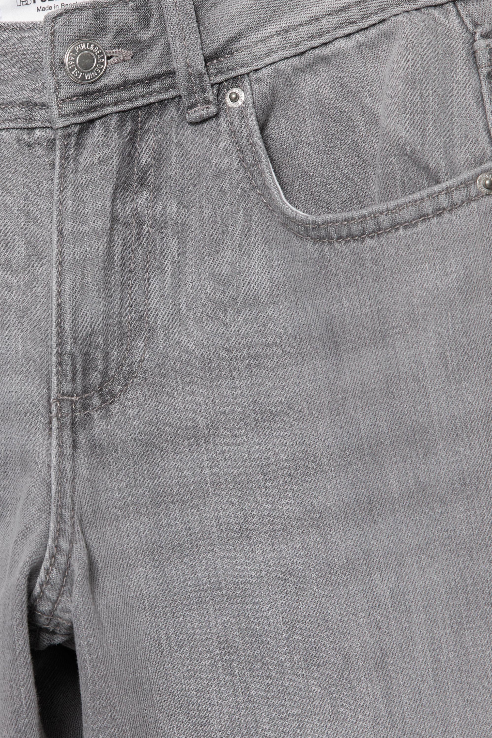Low-rise straight-leg jeans — Pale grey