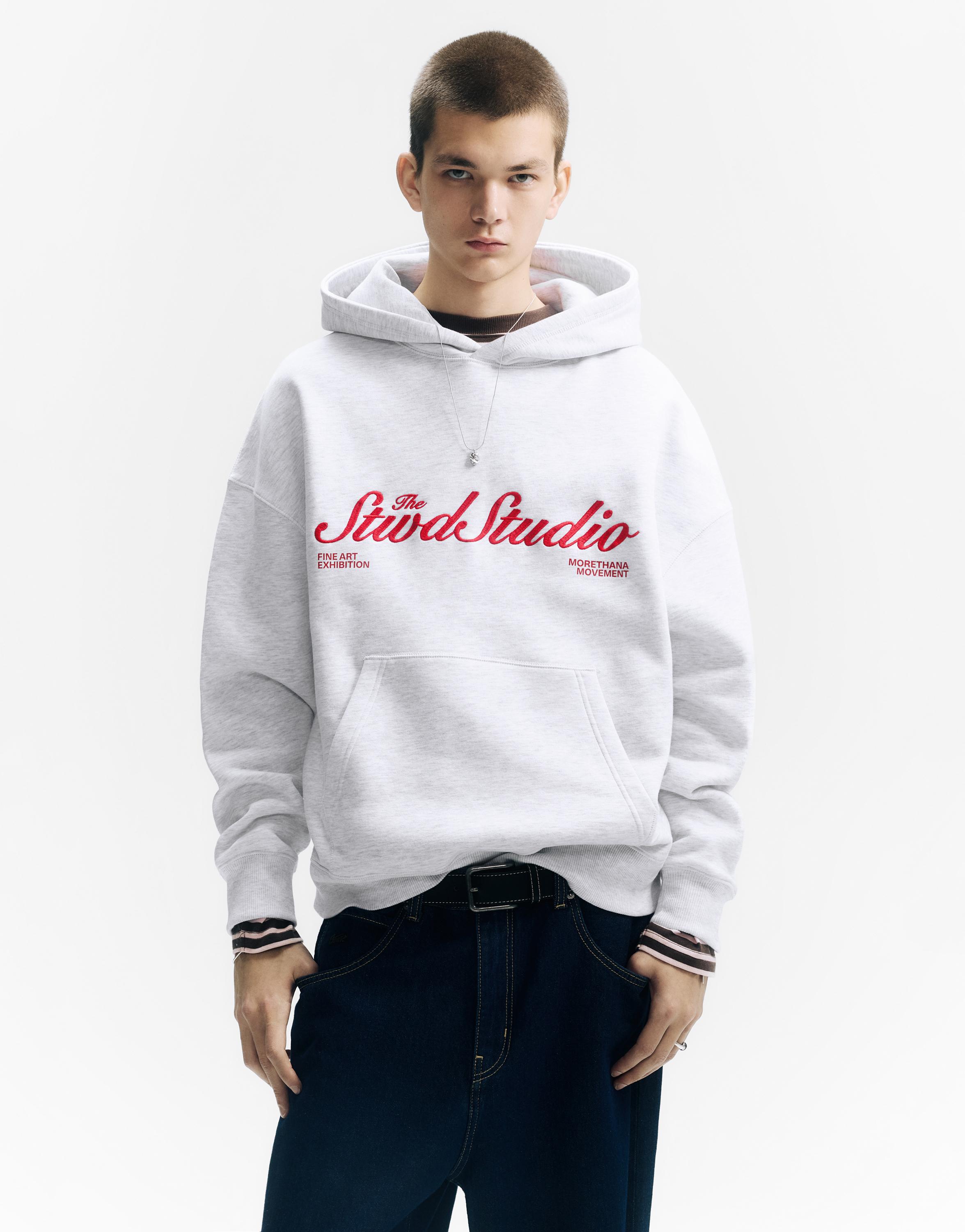 STWD Studio kapüşonlu sweatshirt - Görsel 6