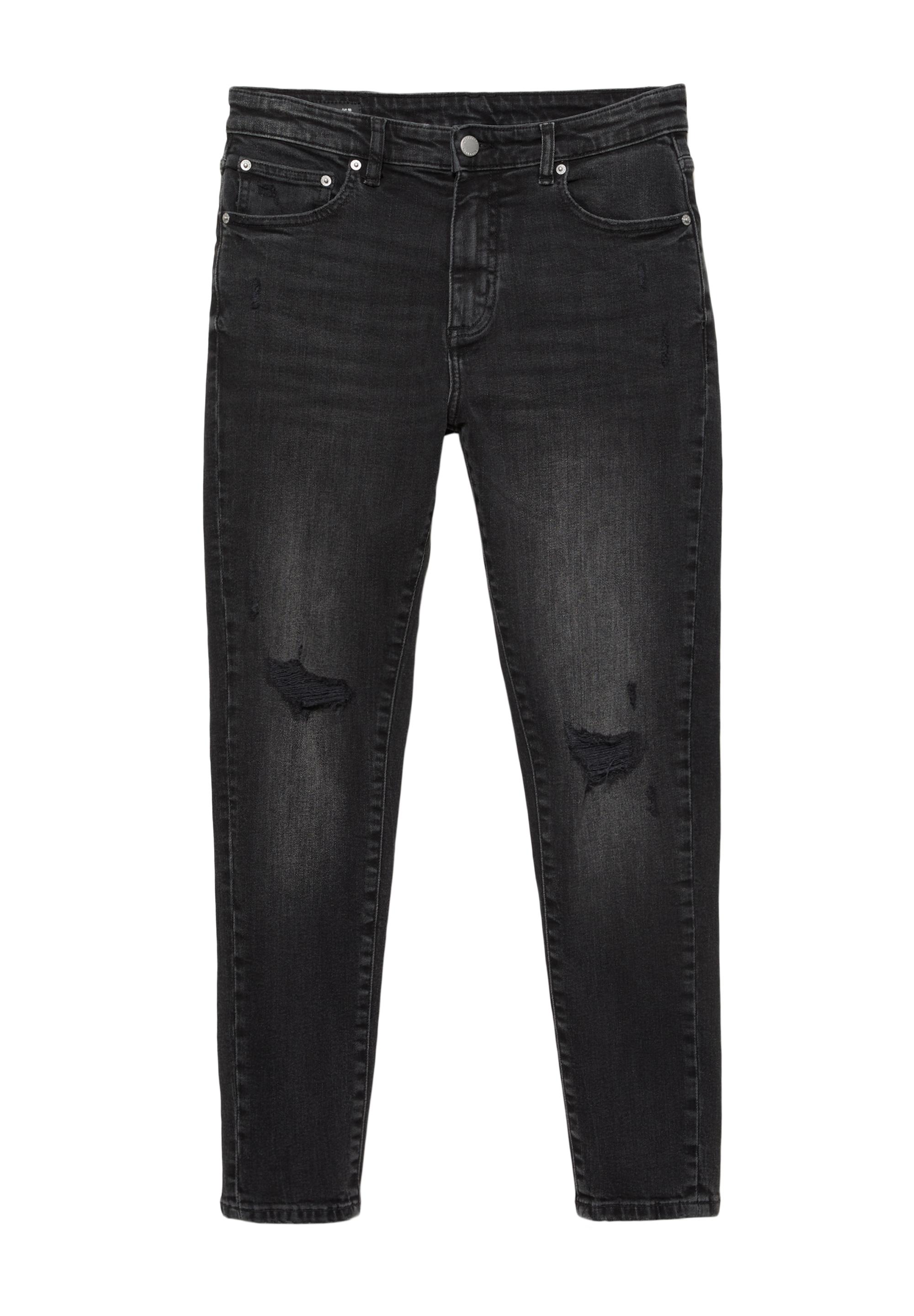 Ripped skinny jeans — Faded black