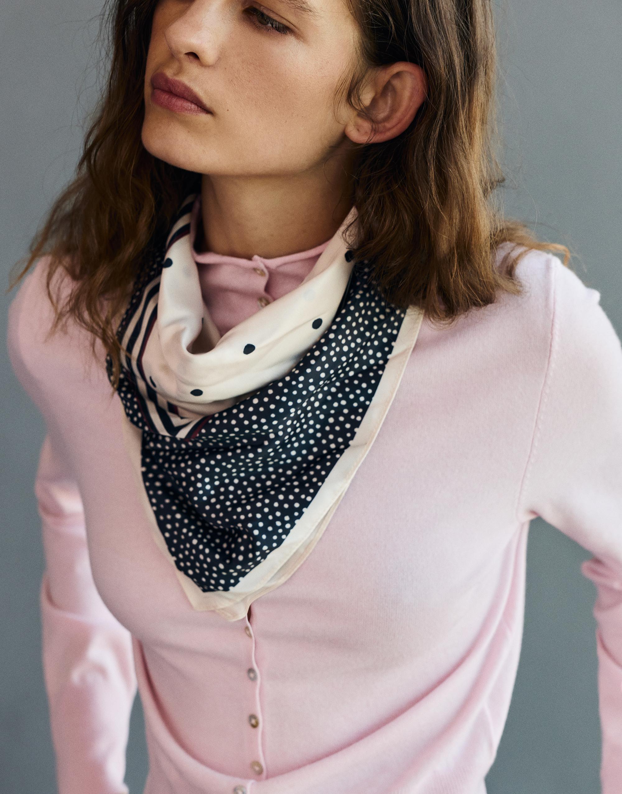 Mixed polka dot scarf — Black