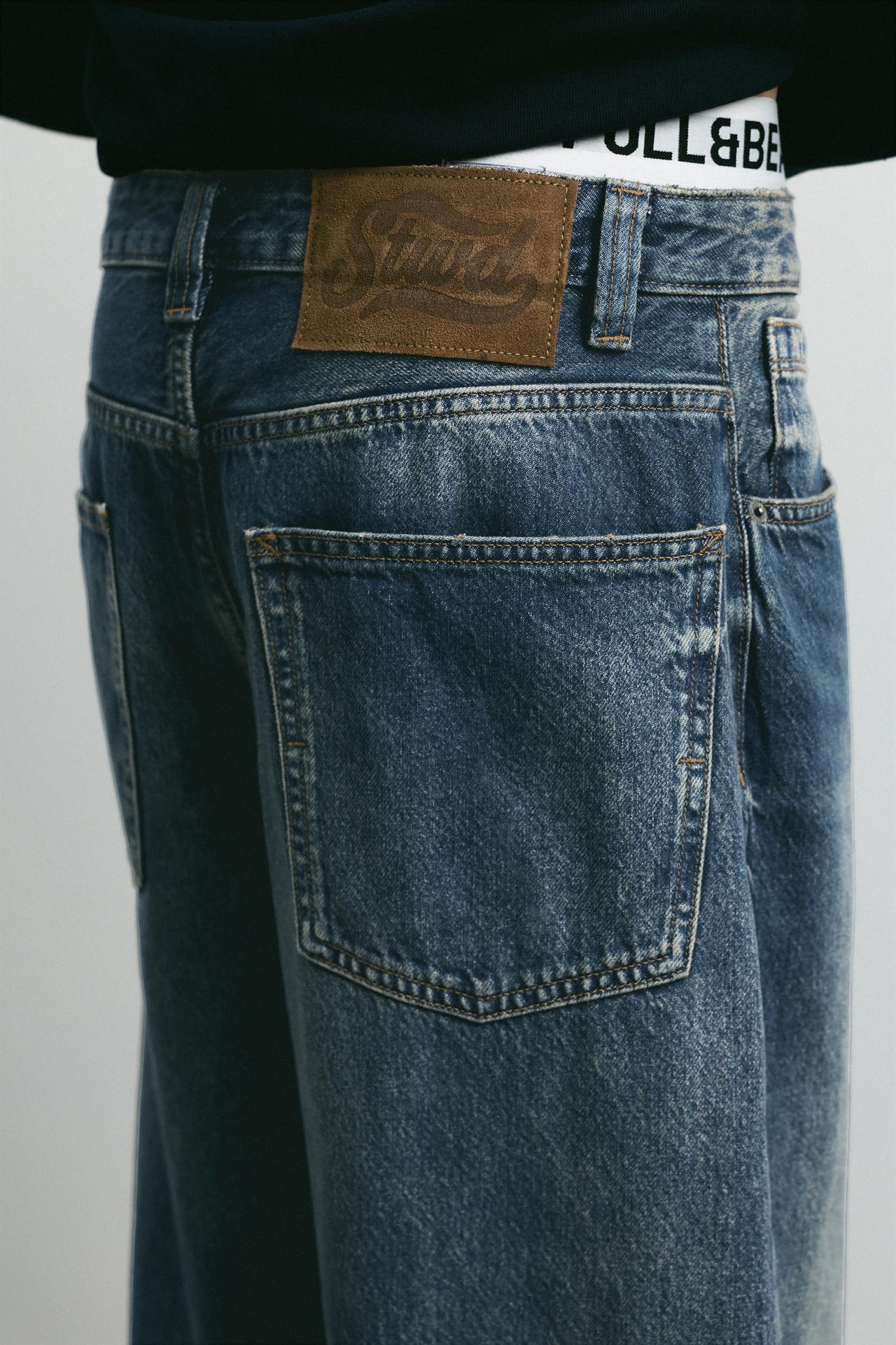 Baggy relaxed fit jeans — Neon blue