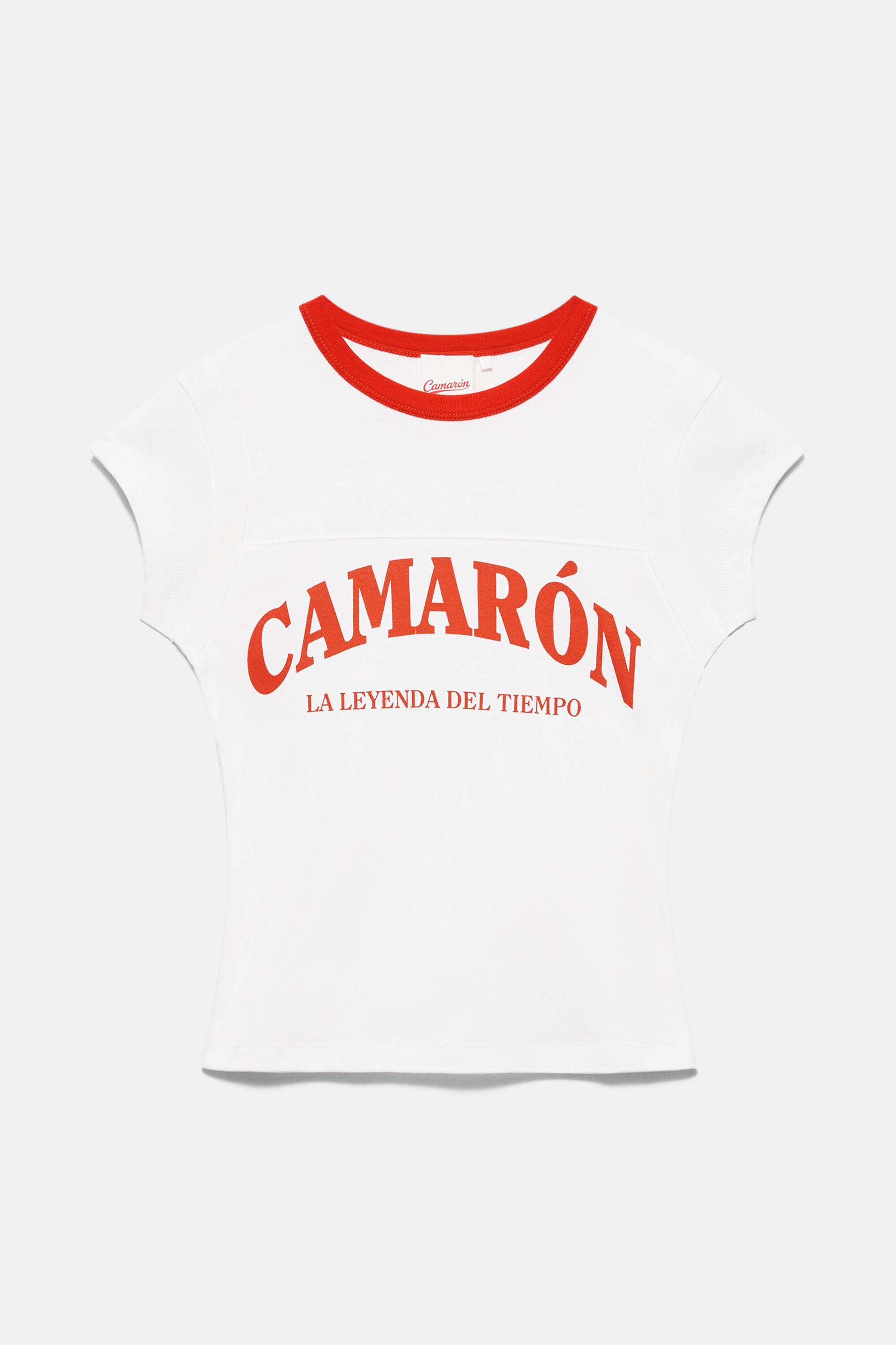 Camarón ribbed T-shirt — Ecru