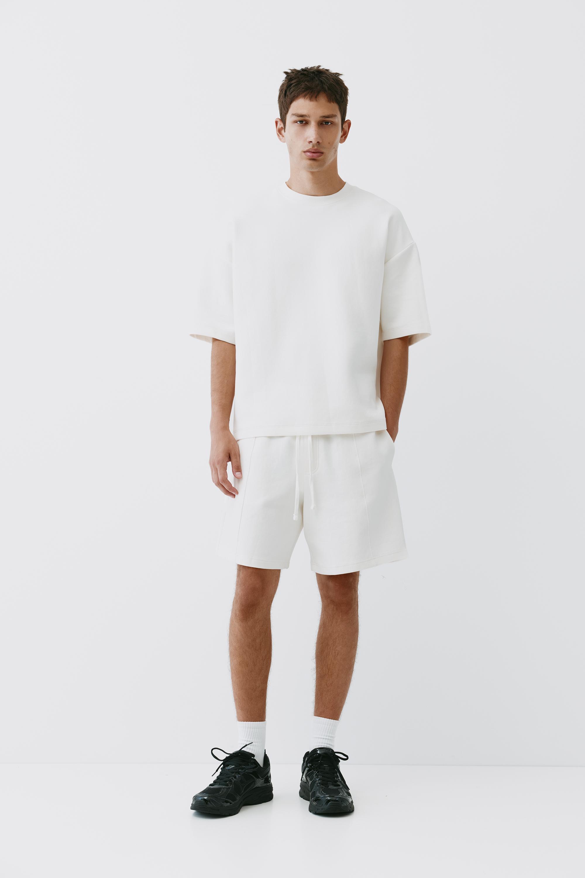 Interlock short sleeve sweatshirt — Off white