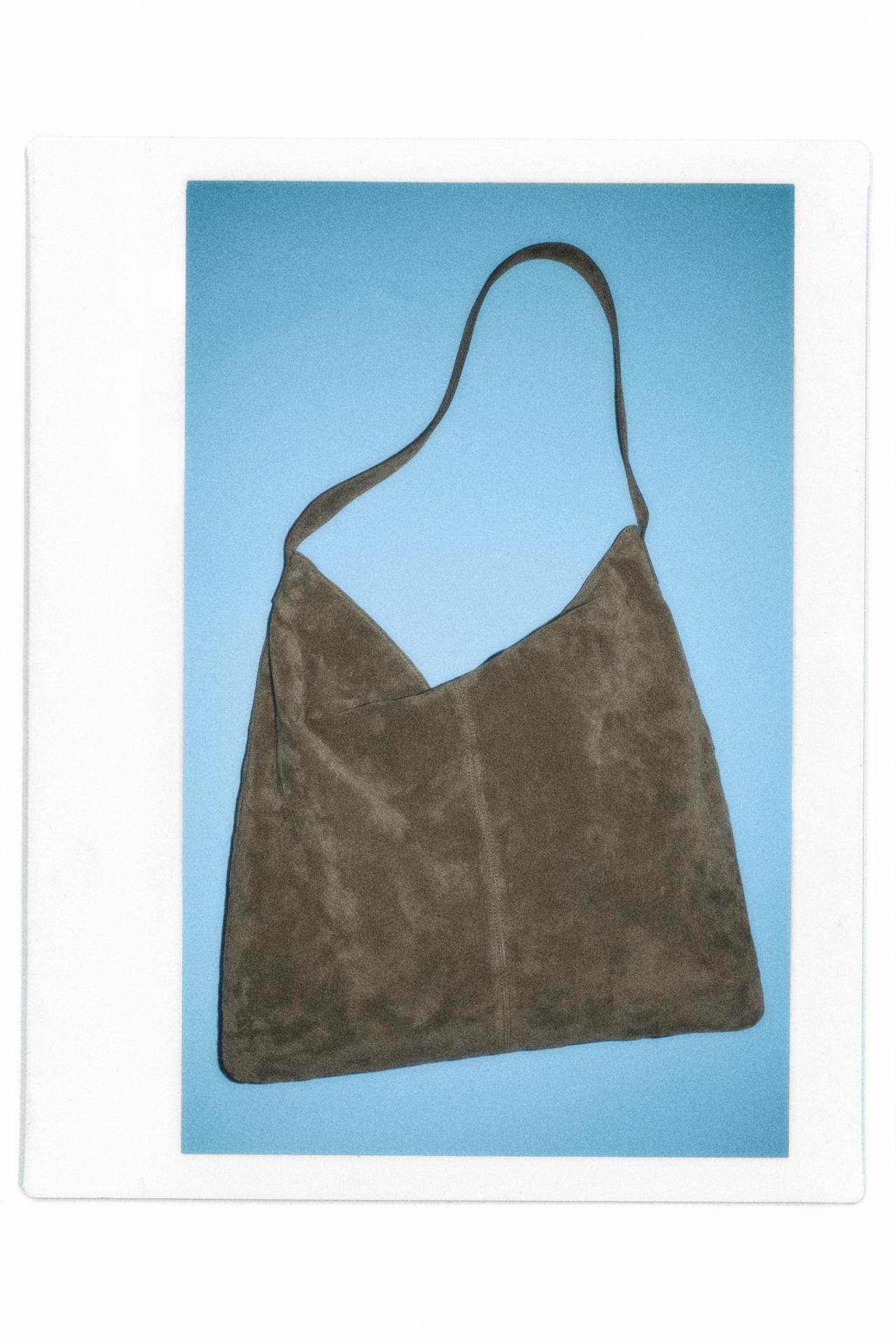 Leather tote bag — Brown