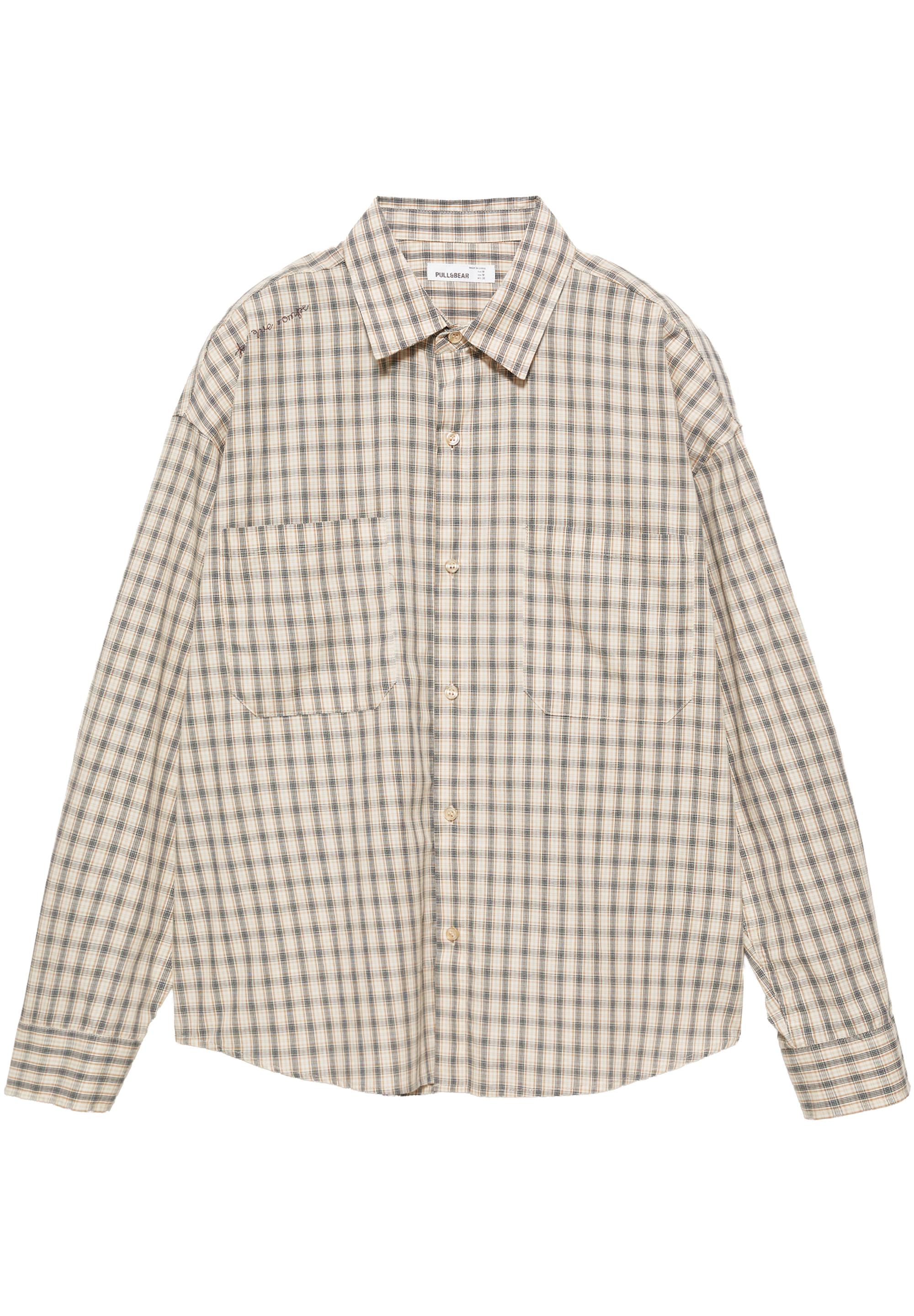Long sleeve check shirt — Vanilla