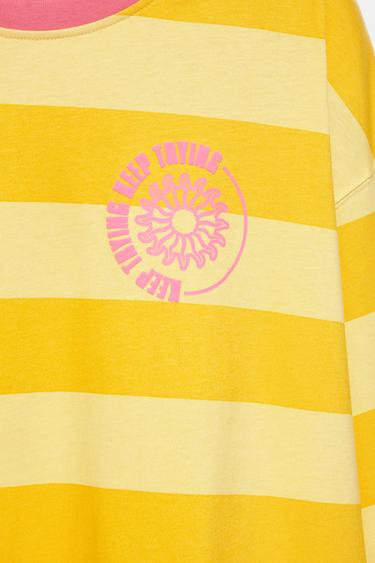 STWD boxy striped T-shirt — Yellow 6