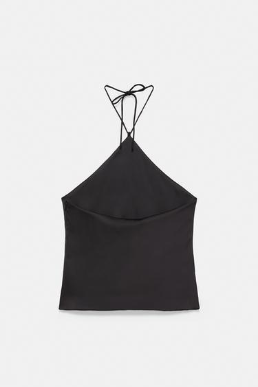 Satin halter top — Black 7
