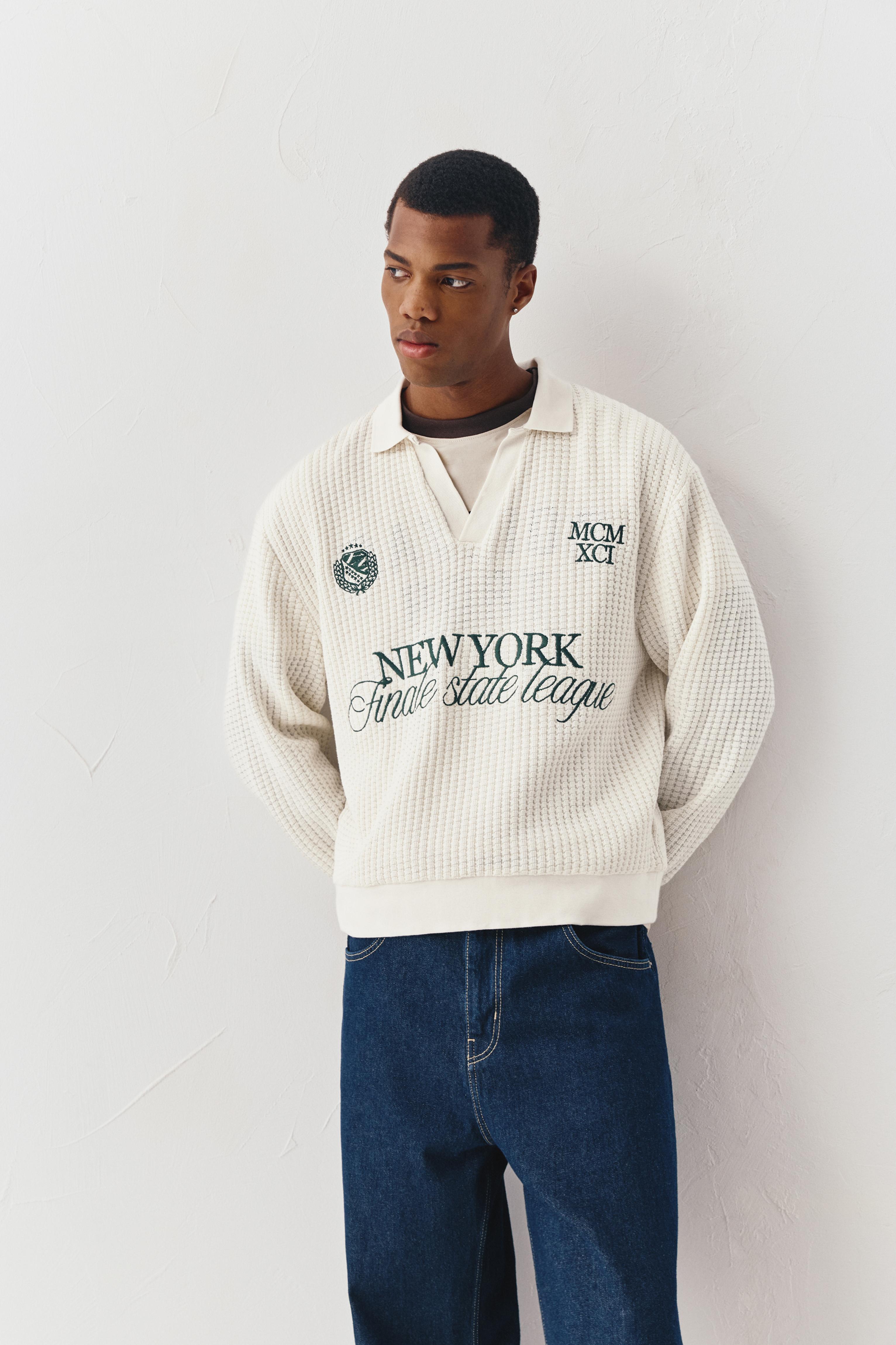 New York embroidered polo shirt - pull&bear