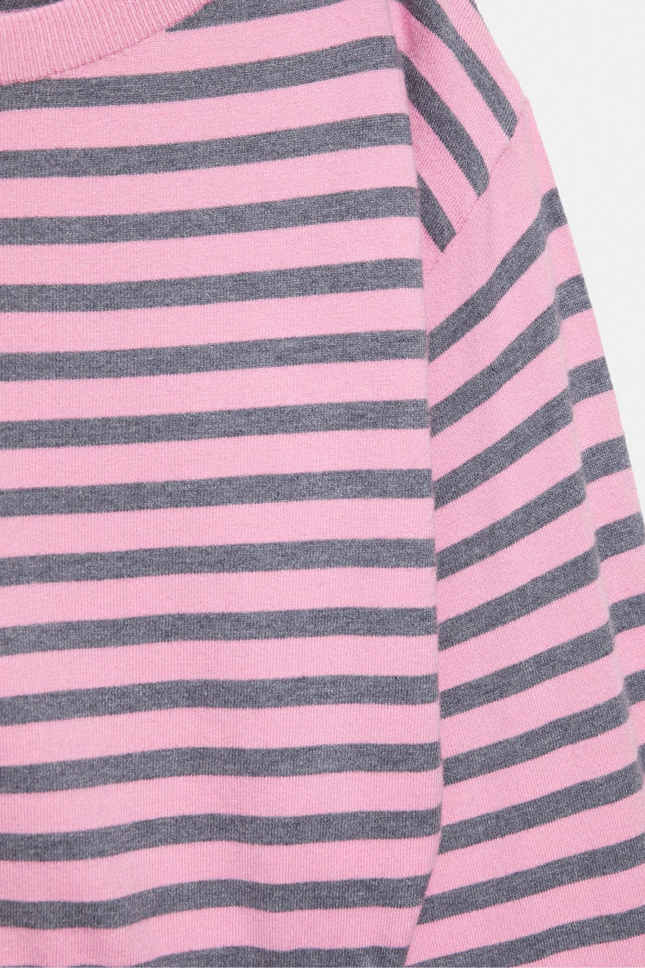 Asymmetric neck jumper — Pink
