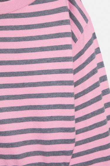 Asymmetric neck jumper — Pink 7
