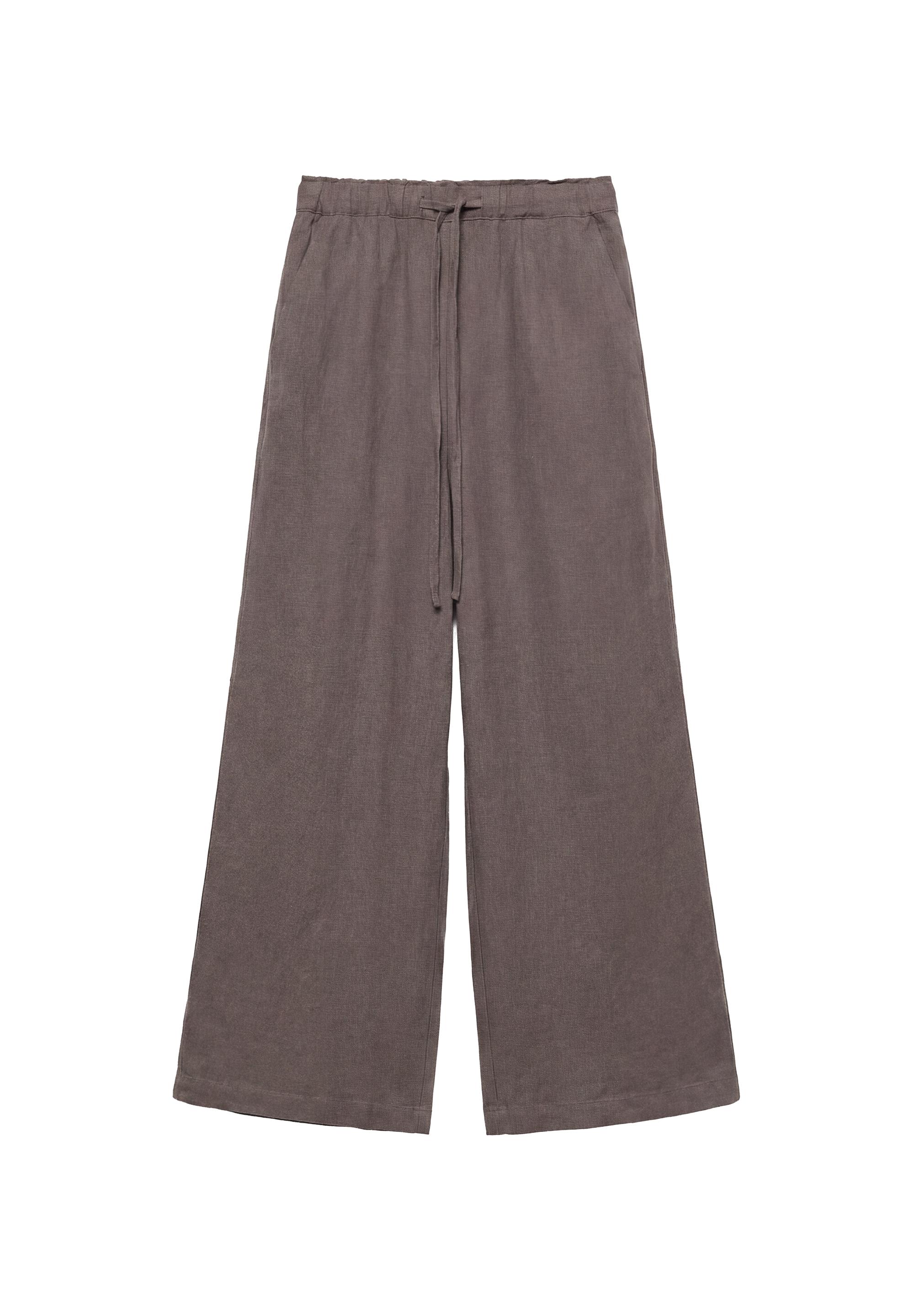 Elasticated waist culottes — Pale brown