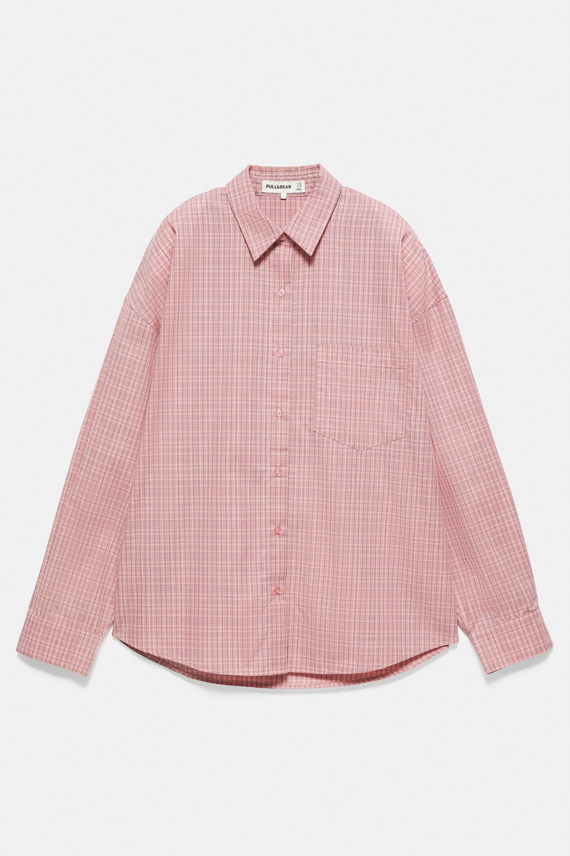 Pull&Bear Kareli cepli gömlek görsel 7