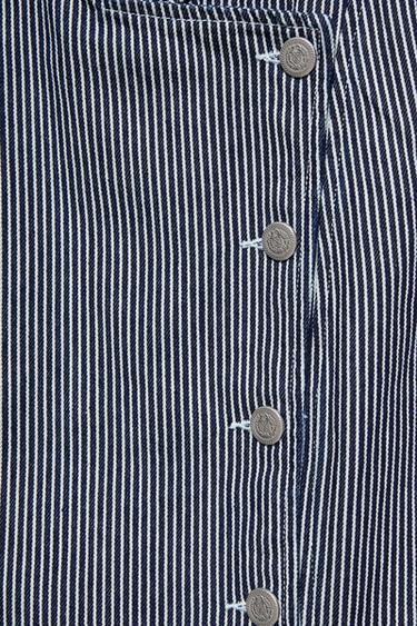 Striped buttoned denim jacket — Dark blue 8