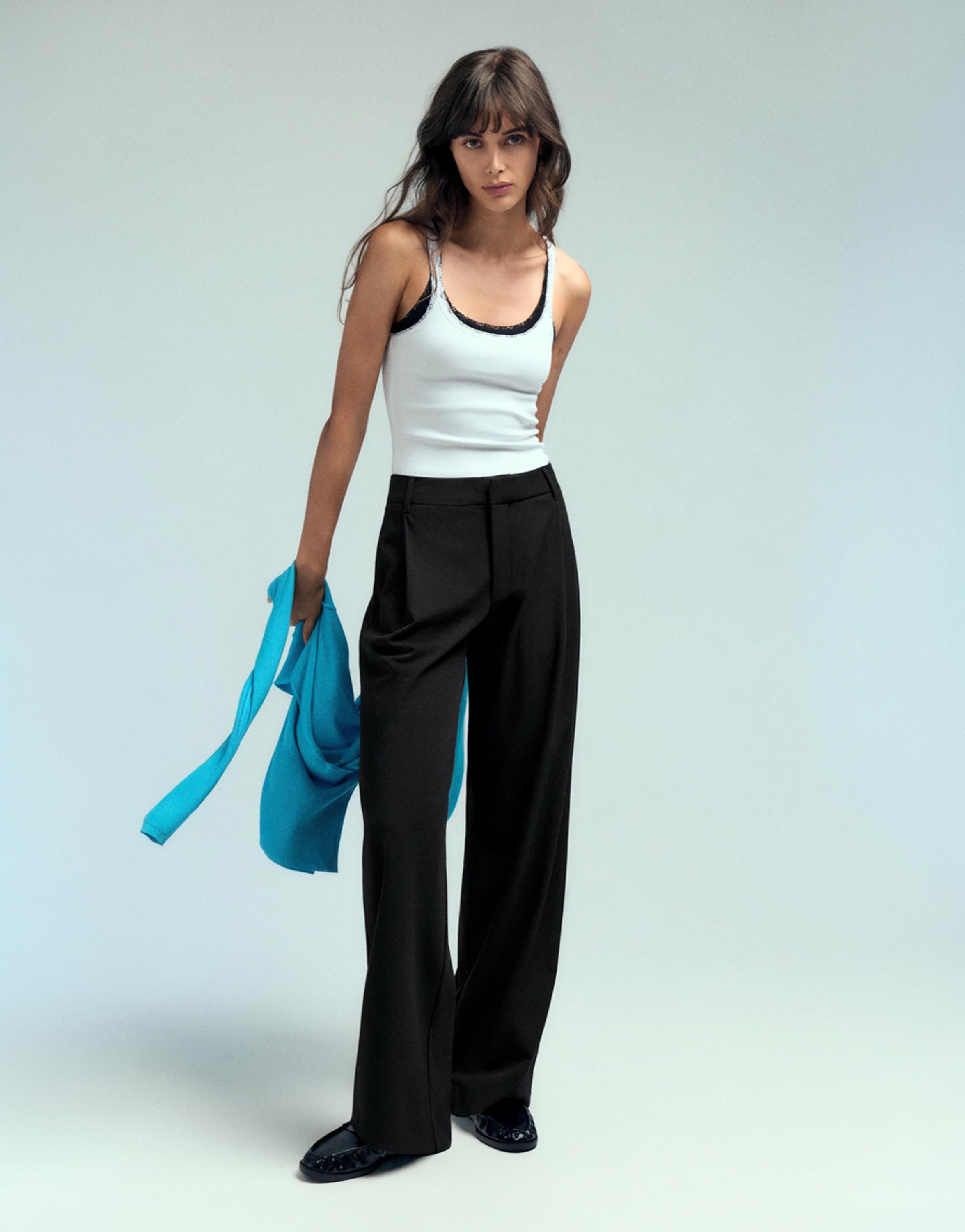 Darted smart trousers — Black