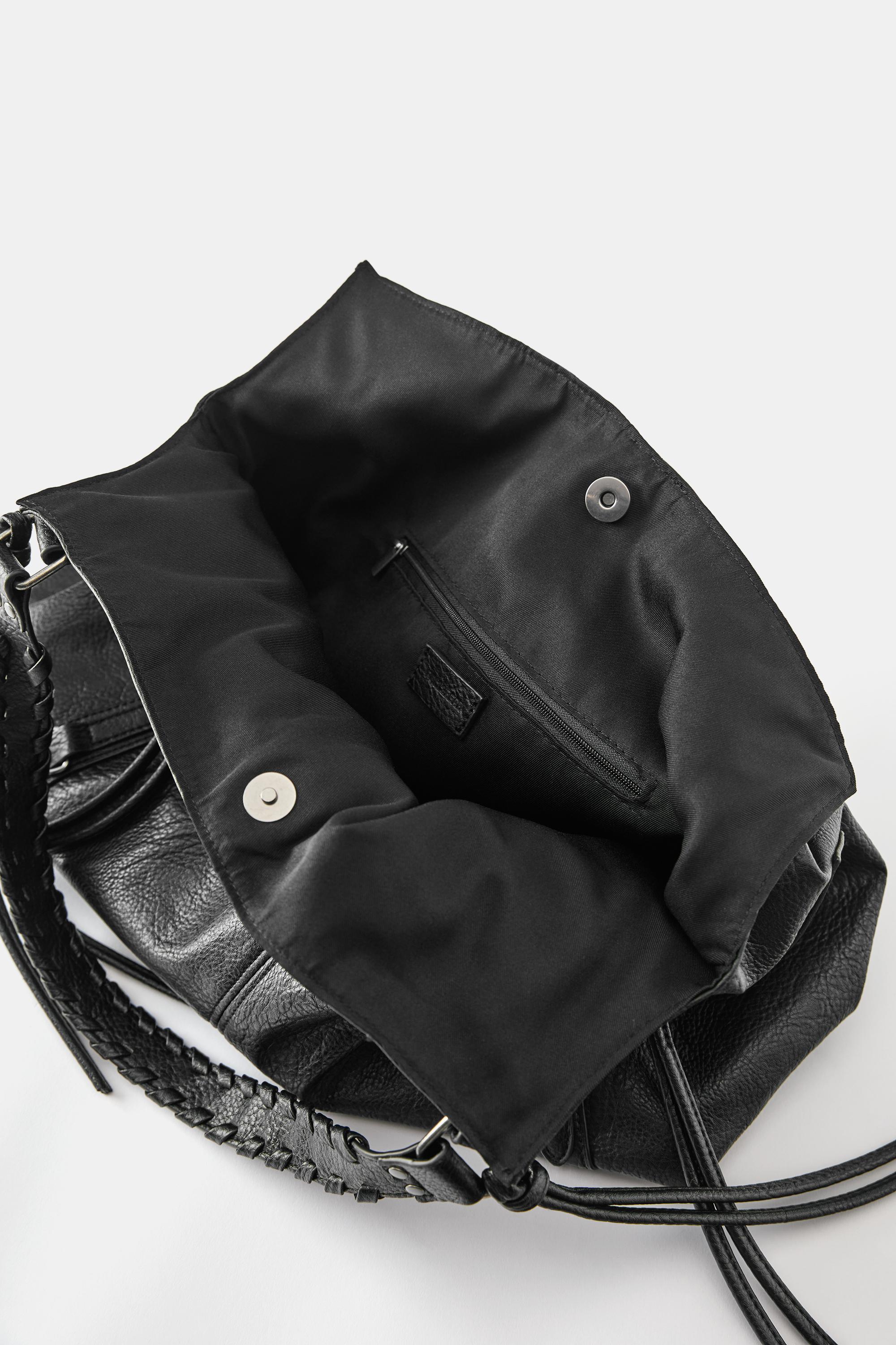 Ring shopper bag — Black