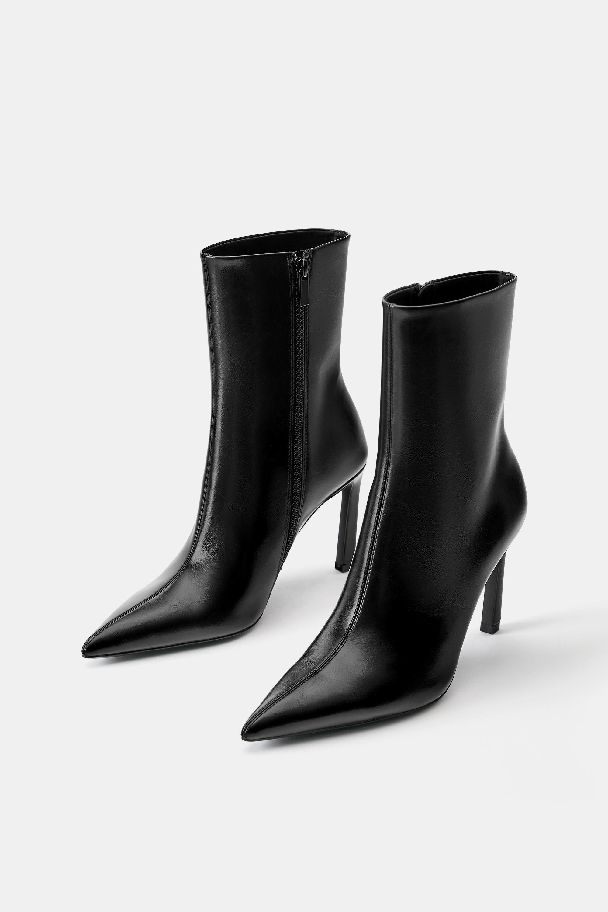 High-heel ankle boots — Black