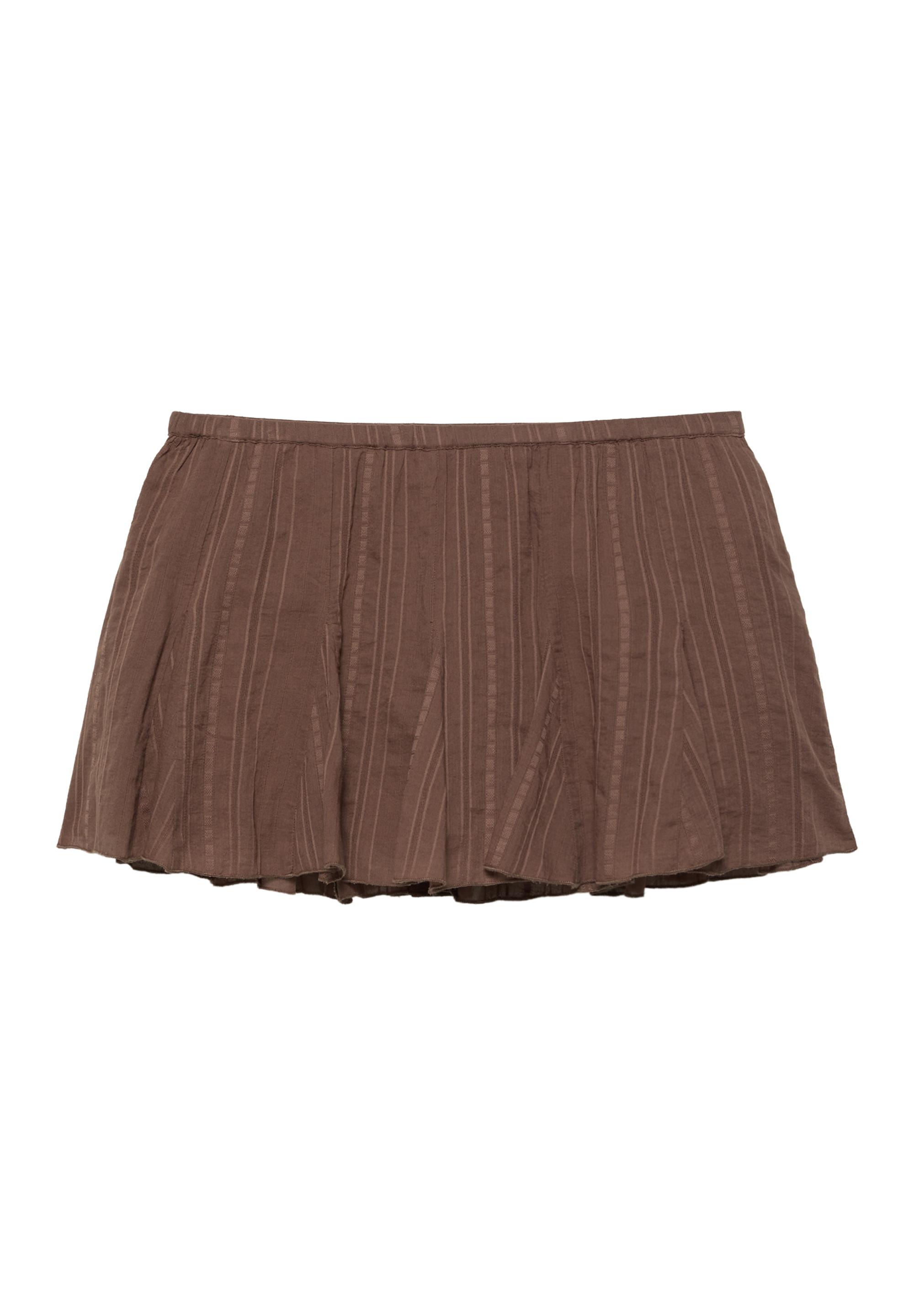 Kahverengi mini etek - Görsel 4