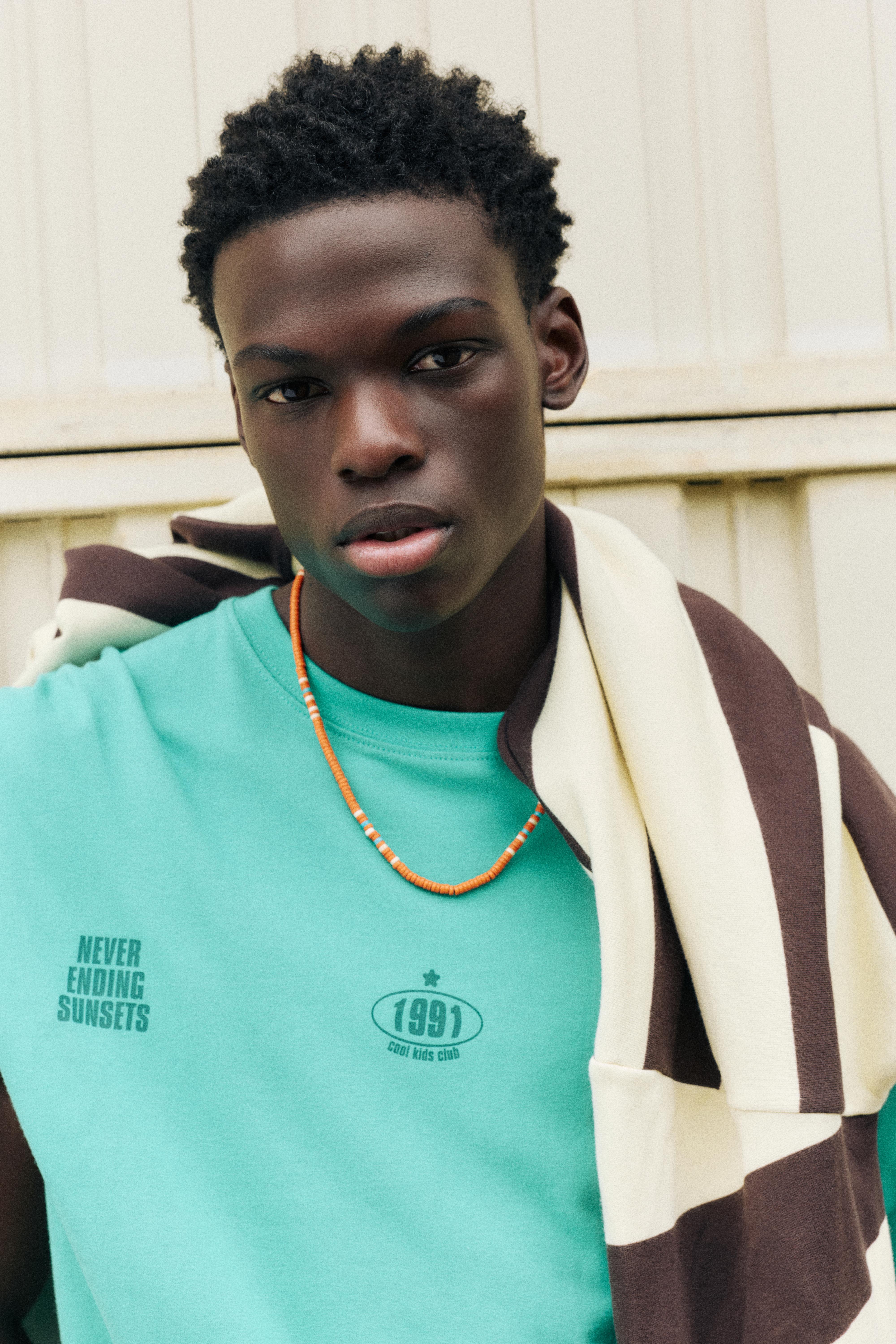 STWD sun graphic T-shirt — Turquoise