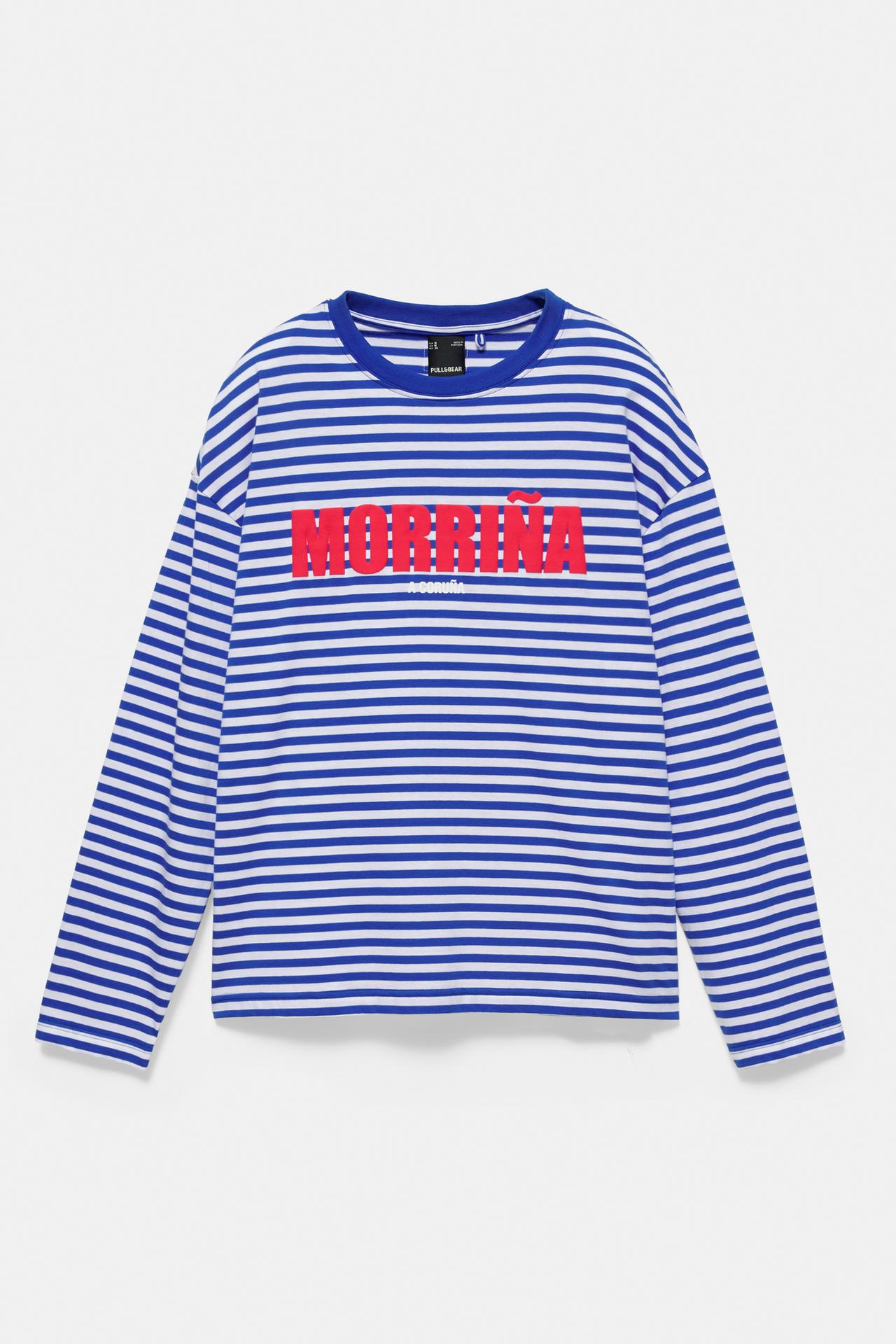 Morriña striped long-sleeve T-shirt — Deep blue