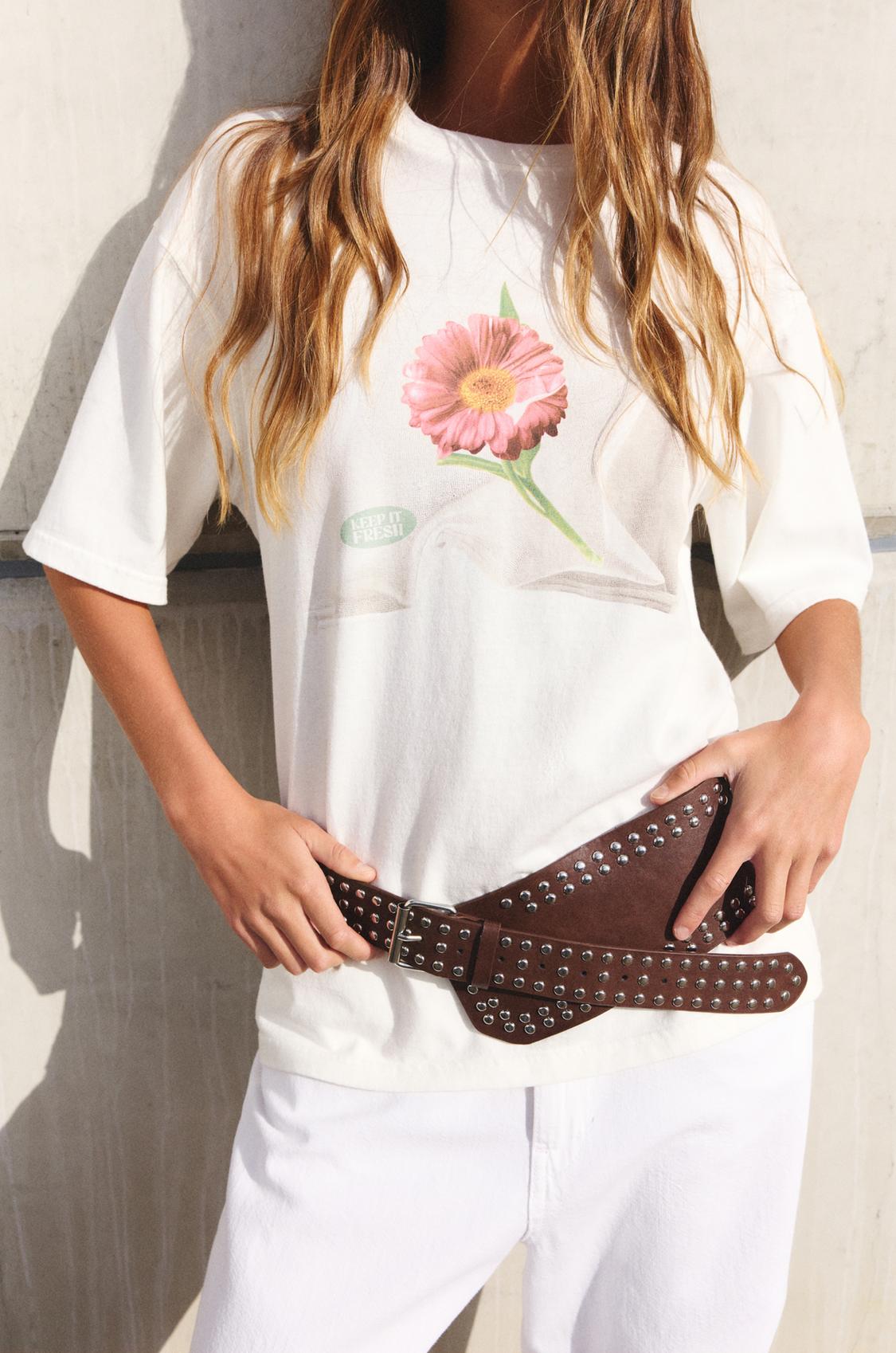 Maglia Con Fiori Applicati Magliette Con Fiori Store