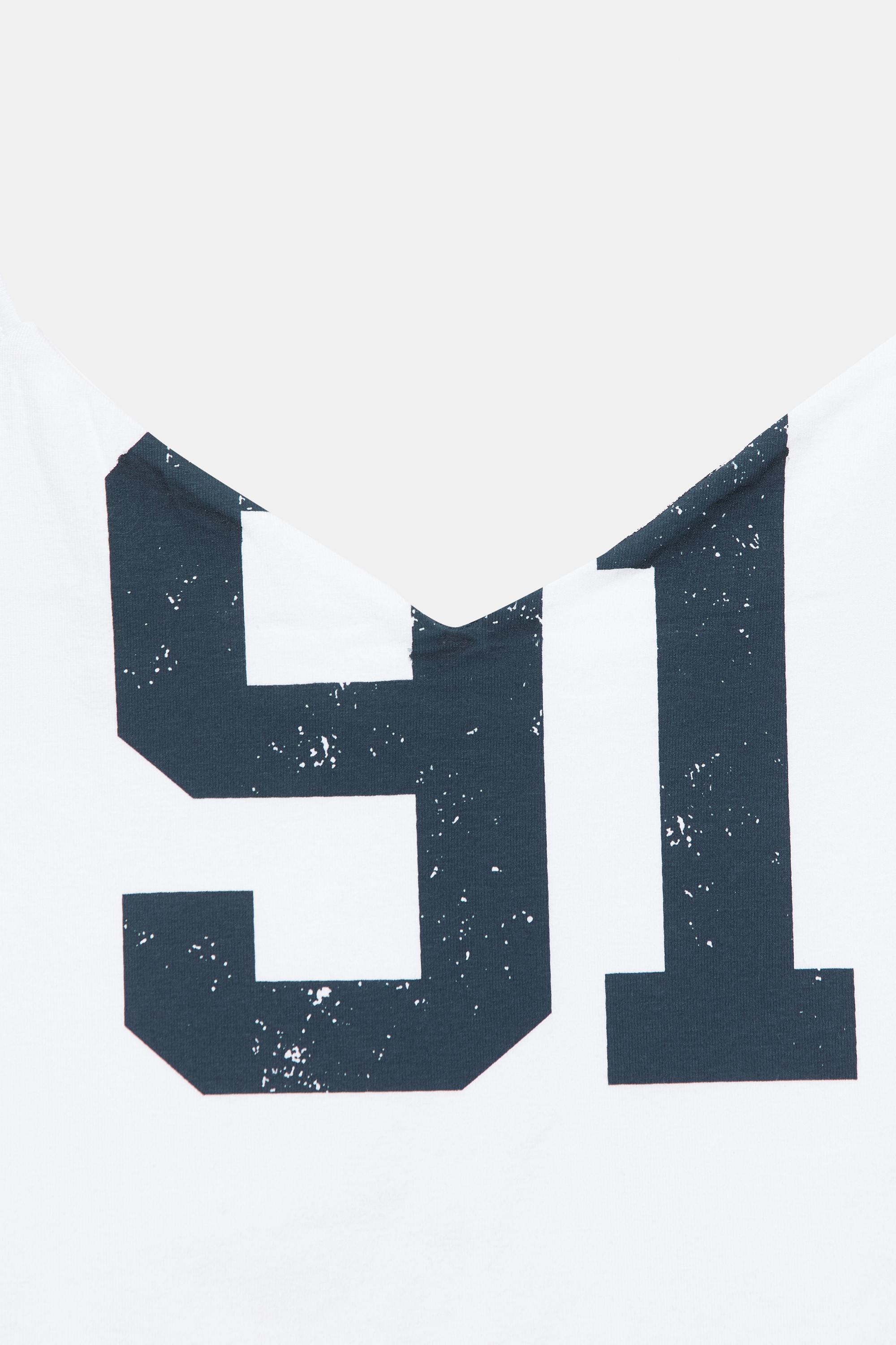Number graphic strappy top — Ice